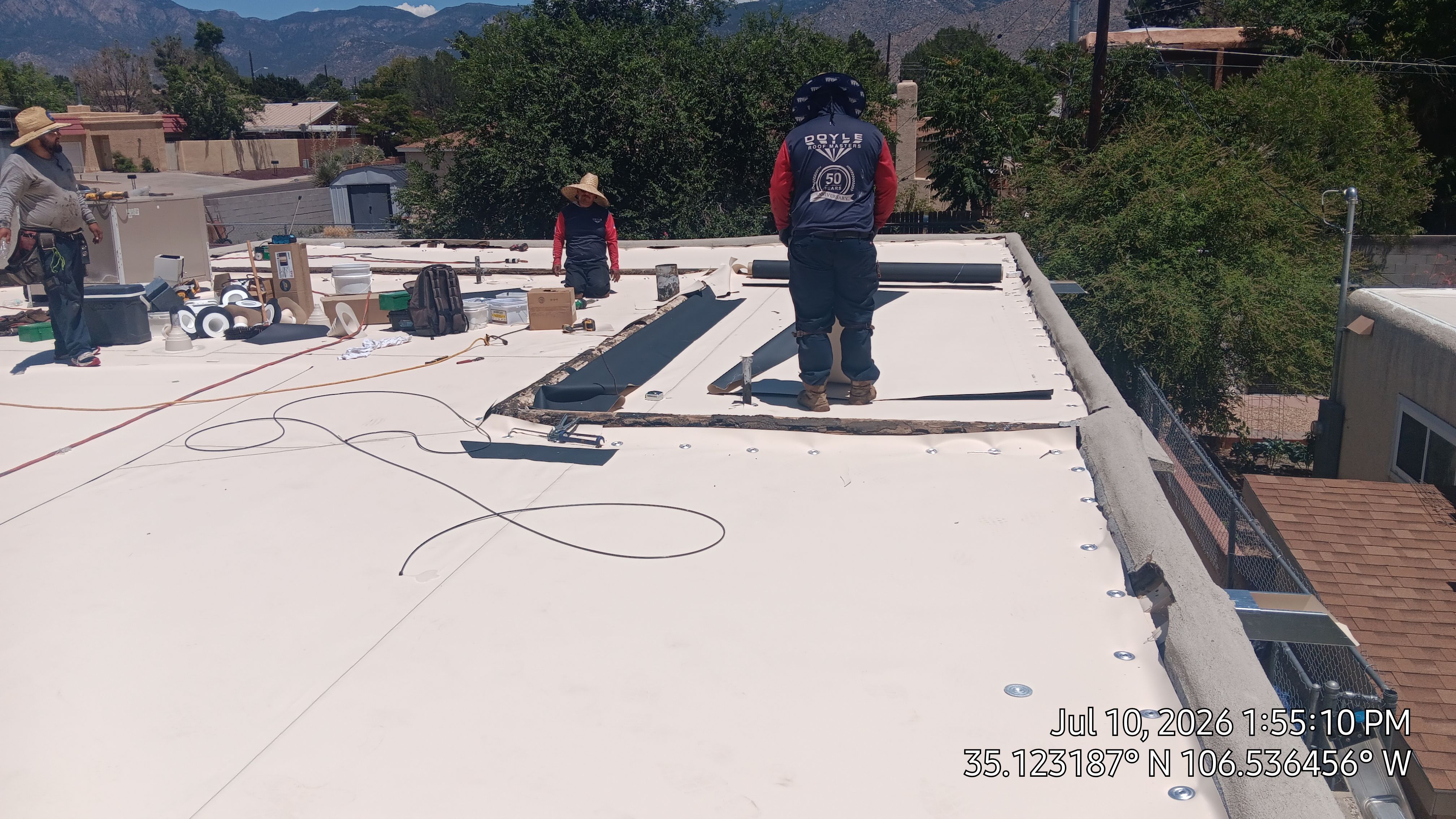 Albuquerque Tar and gravel replaced with Slope and TPO Membrane System by Doyle Roof Masters Inc