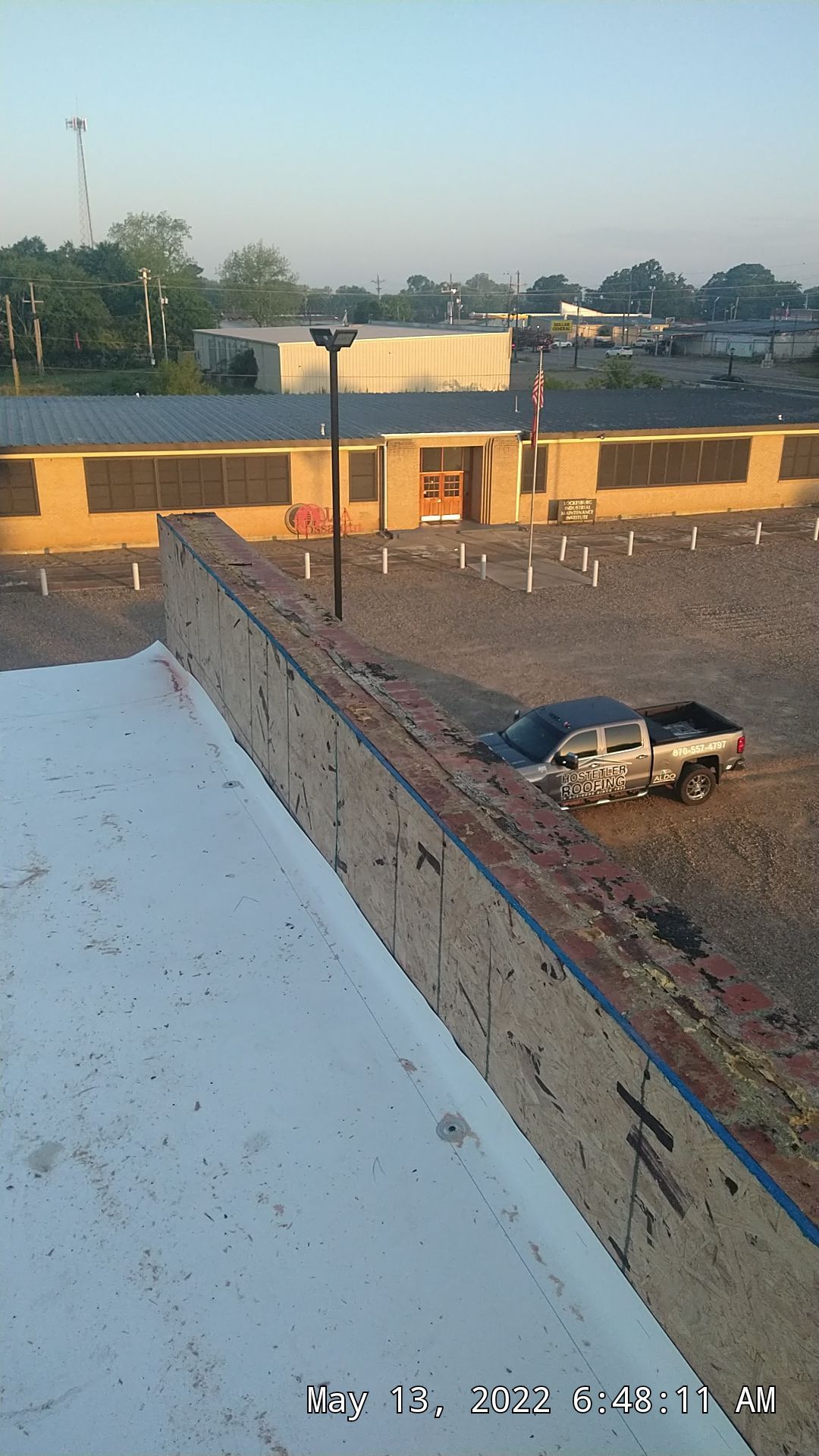 Commercial Roofing Installation using 50 mil PVC by Hostetler Roofing