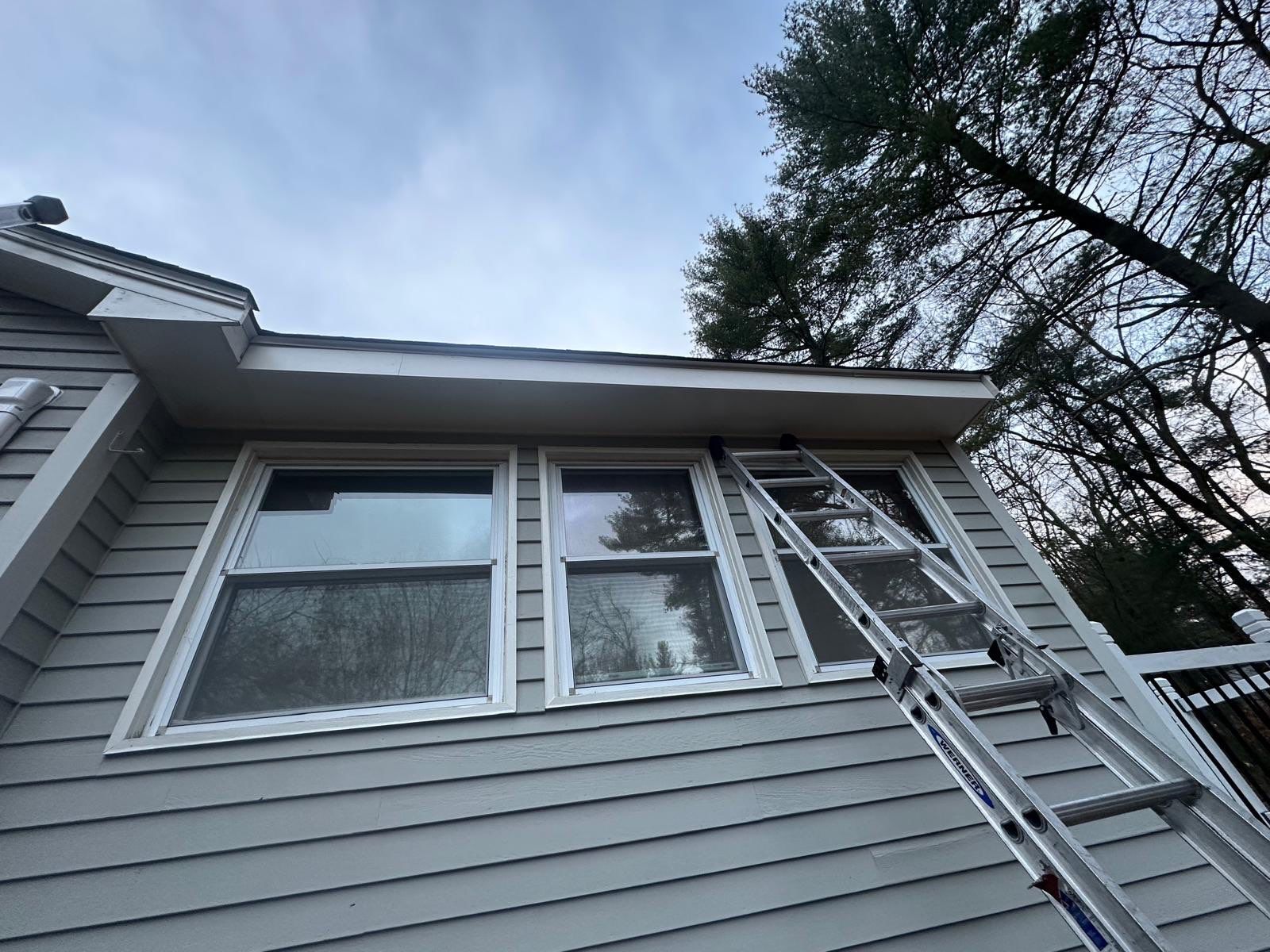 GAF Charcoal Roof Replacement with Vent Leak Repairs, PVC Fascia & Leaf Guard Gutters by Sensible Home Solutions