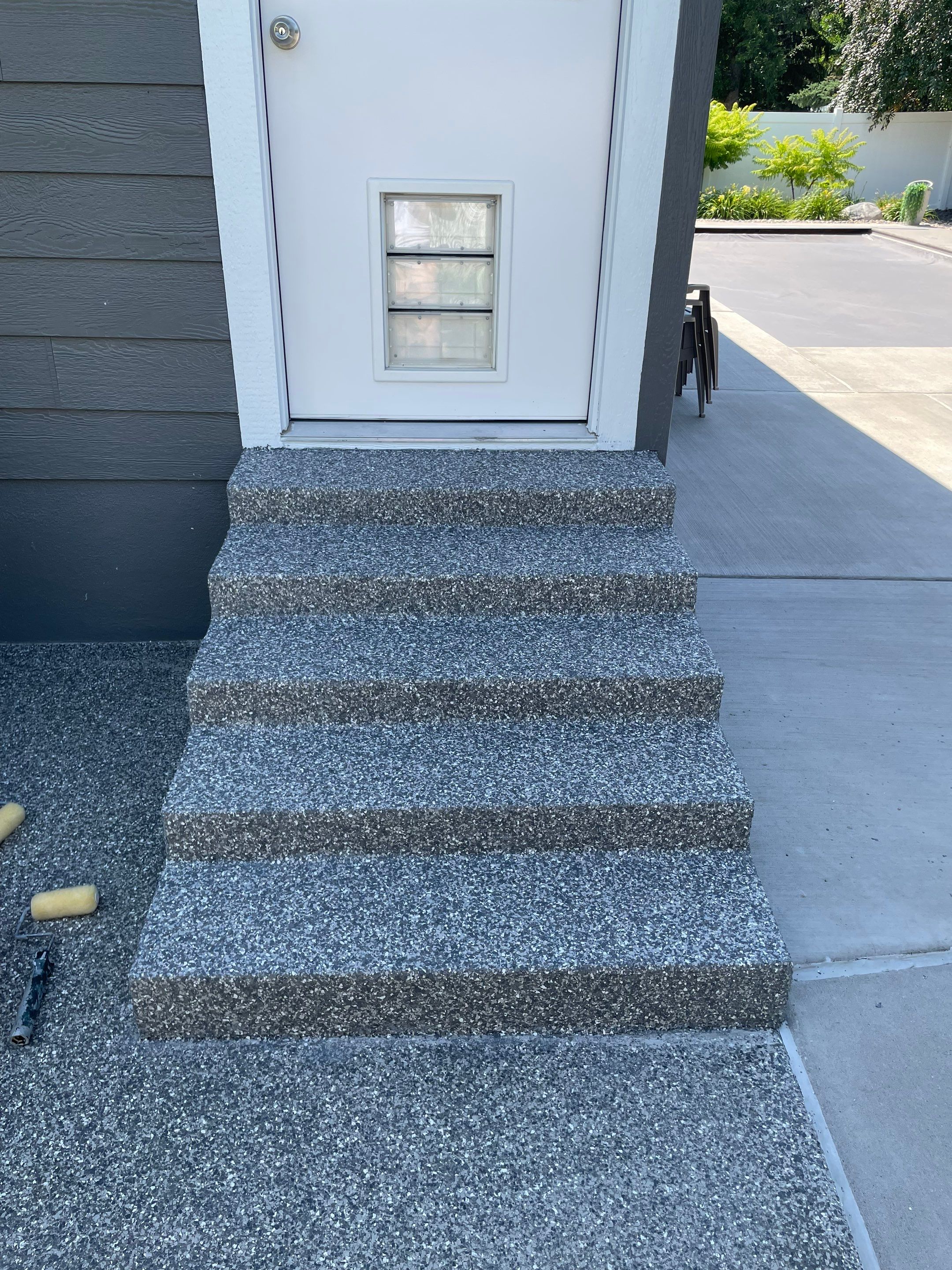 Silver Creek Flak Coating for Patio and Entry Steps in Sioux Falls by Select Painting, Coatings & Garage Cabinets