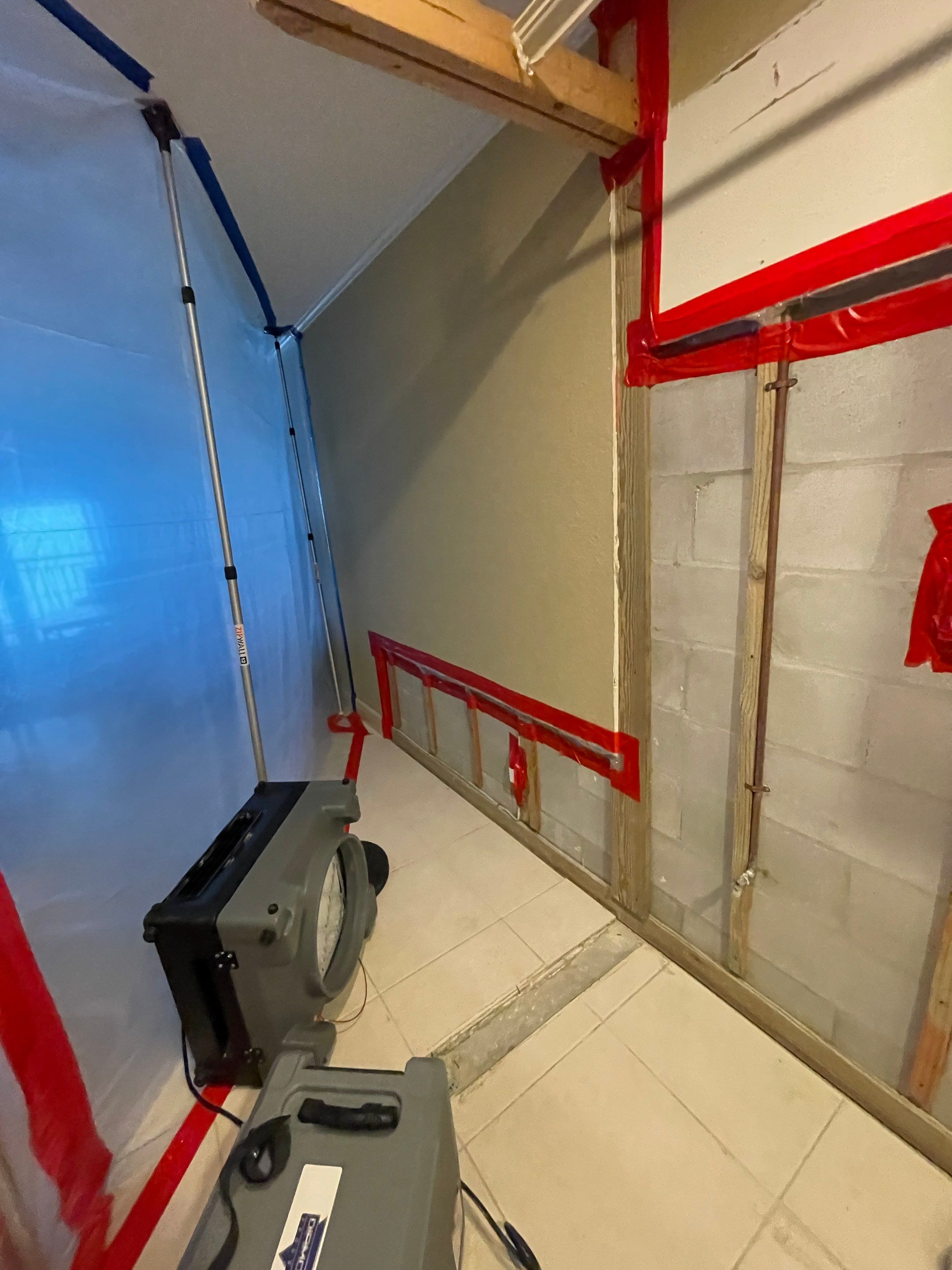 Mold remediation and rebuild of kitchen and living areas by Bay Coast Restoration 