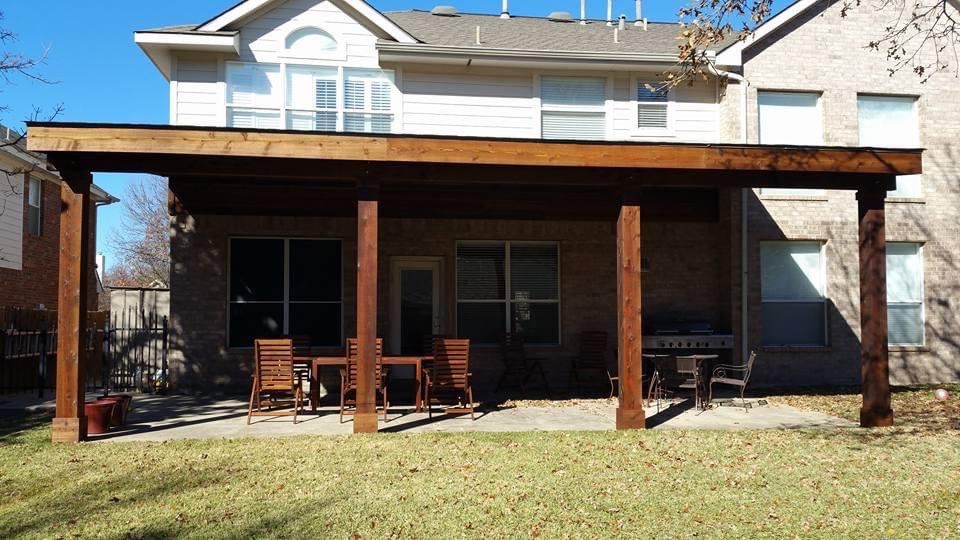 Beautiful Patio Cover Installation for a current Client by First United Roofing & Construction