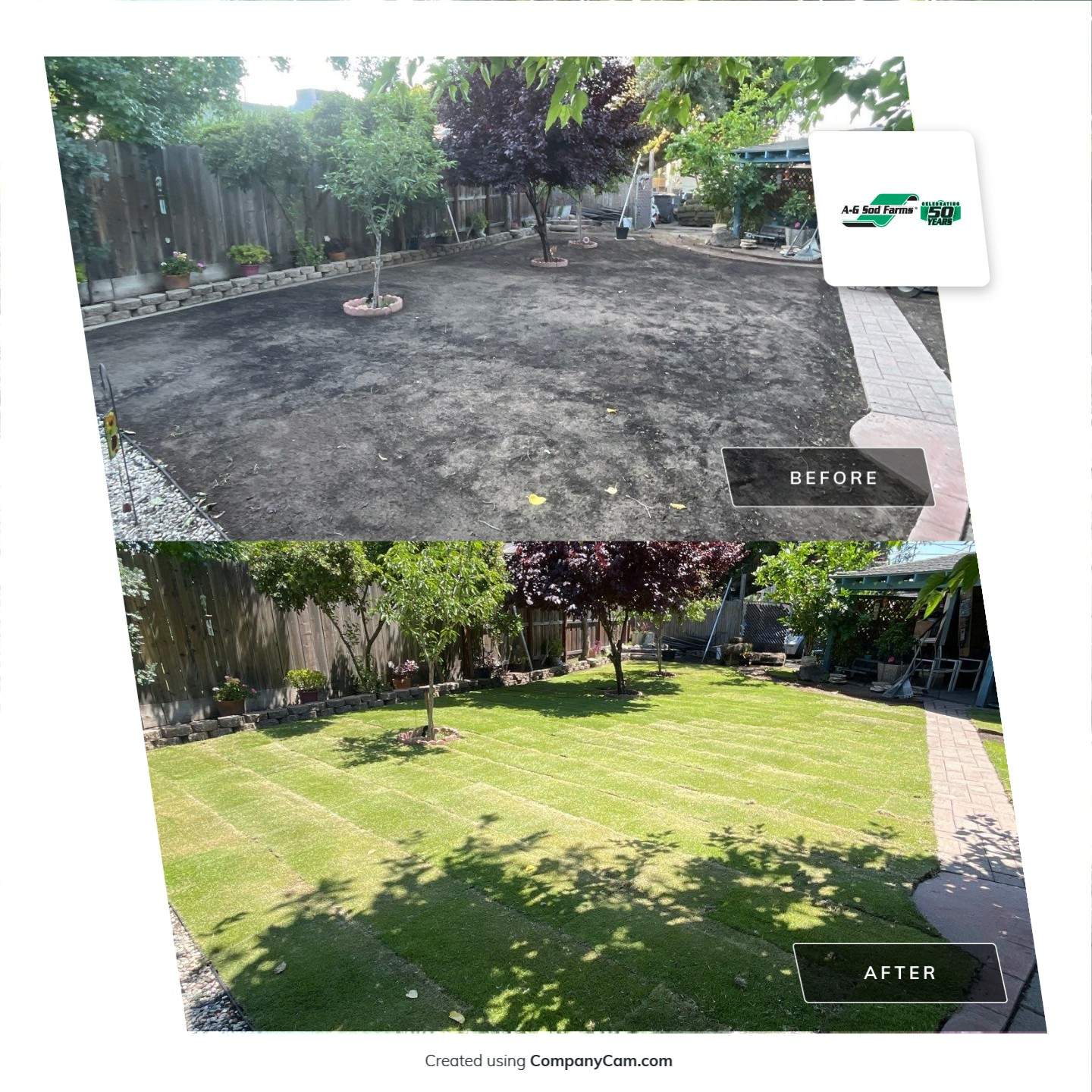 Project in Stockton by A - G Sod Farms