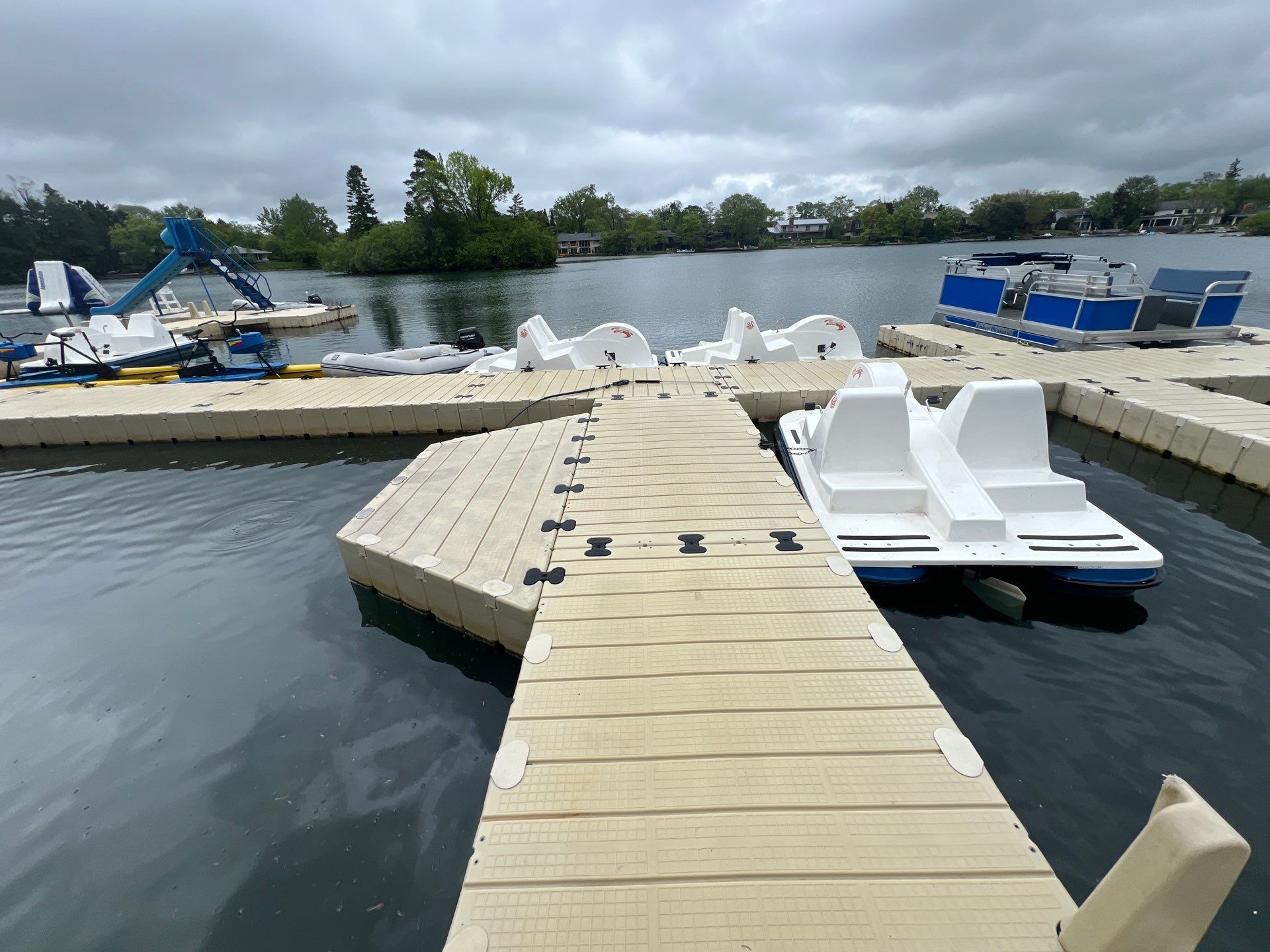 Power washing of floating dock by Northern Power Washing LLC.