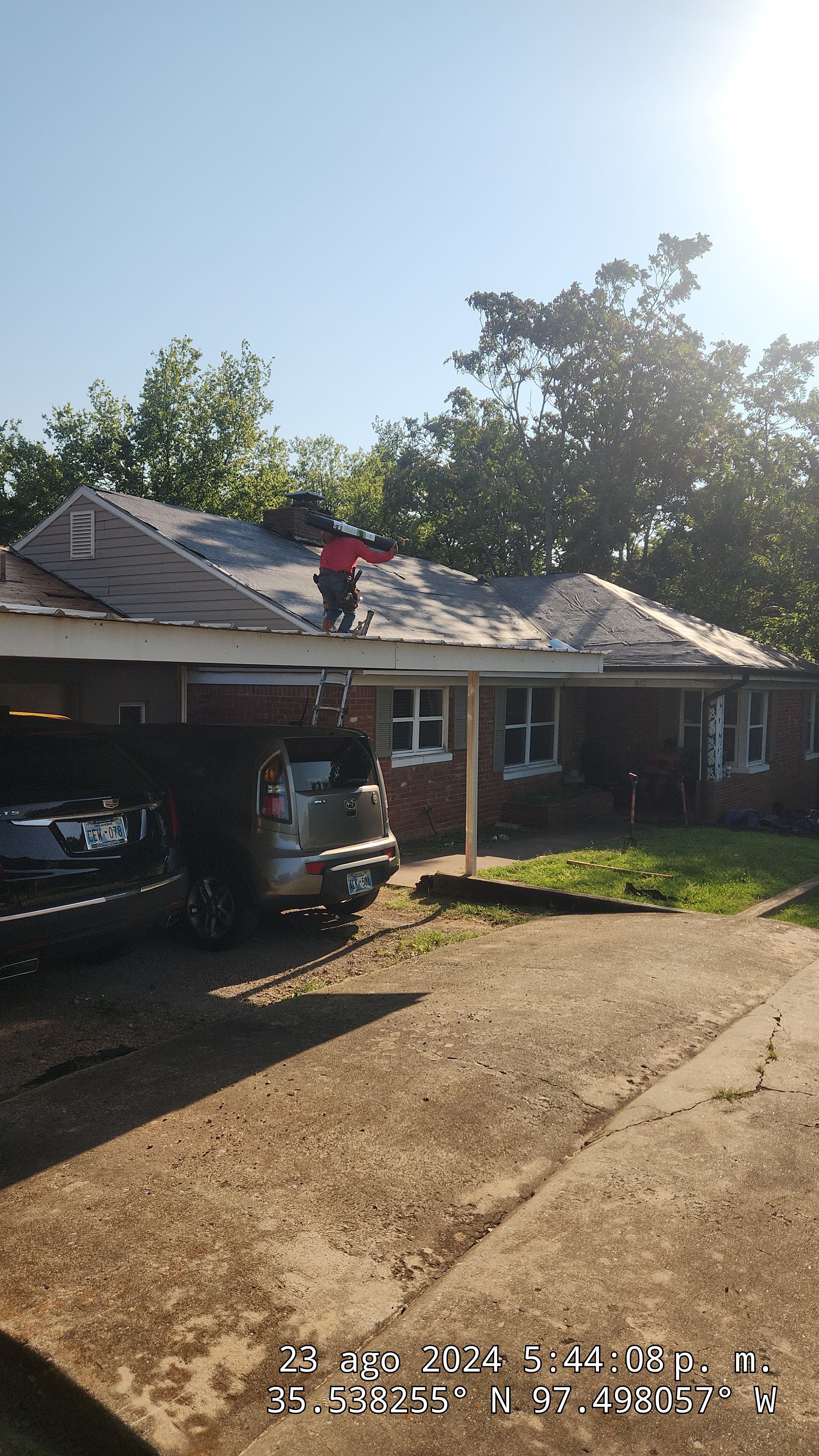 Reroof using IKO Granite Black by Castillo Roofing