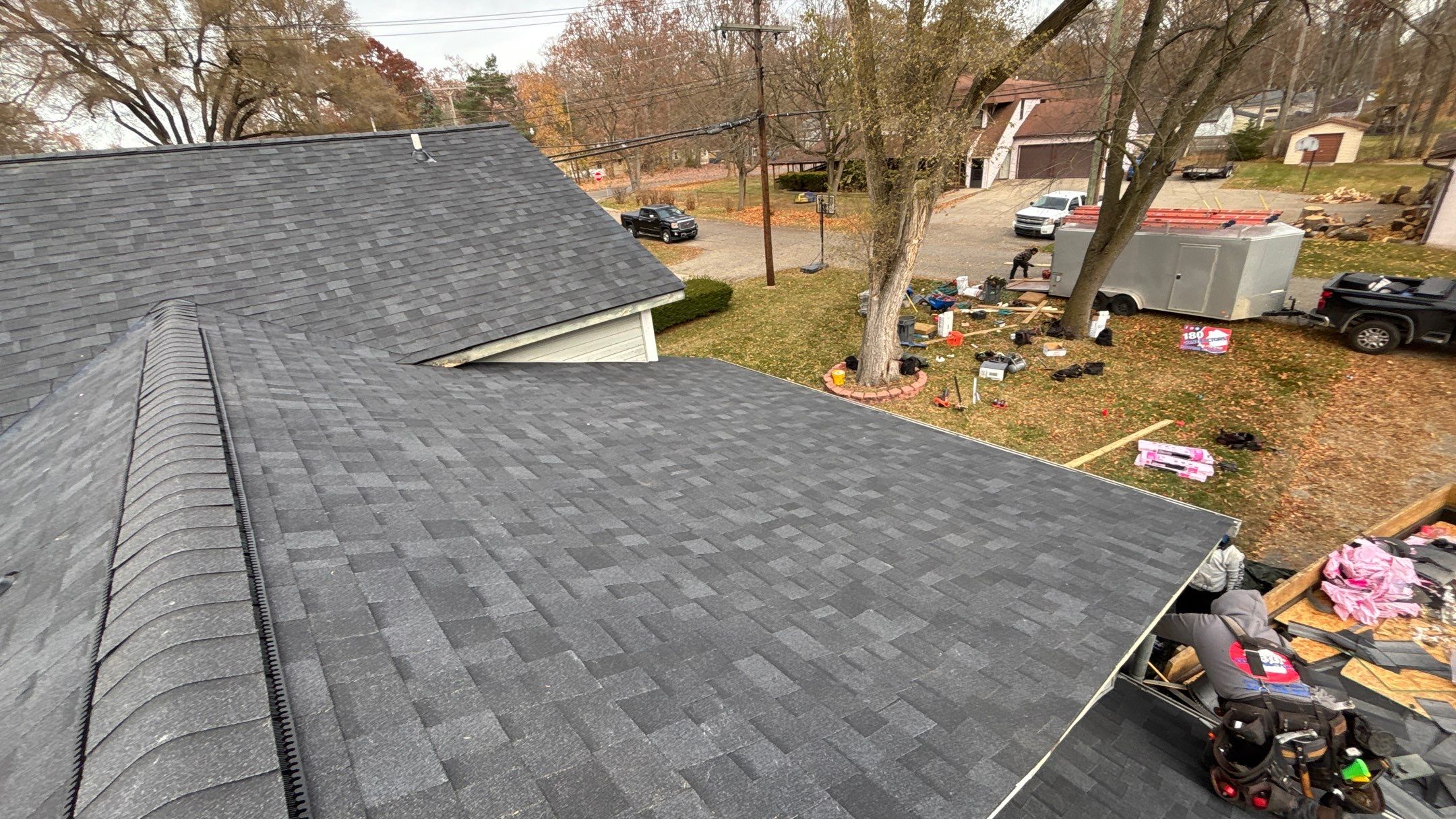 Roof Replacement using Owens Corning Onyx Black by 180 Contractors