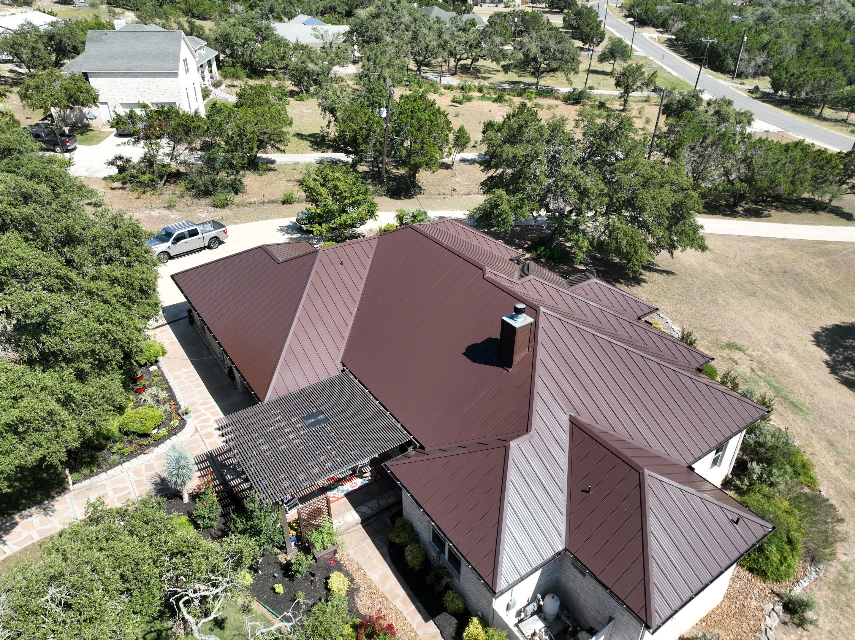 Residential Metal Roof Installation using McElroy Metal by Premier Roofing and Contracting