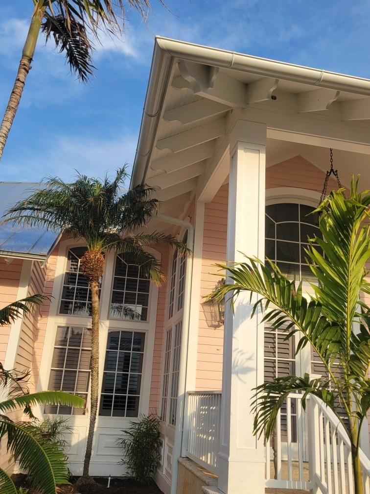 Half-Round Seamless Gutters in Boca Grande FL by Gutter Professors