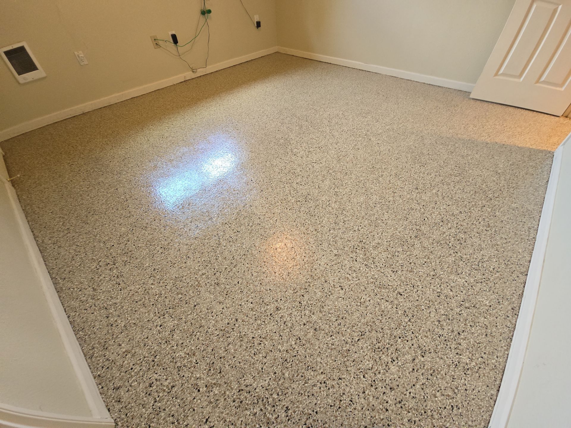 Basement Transformation using Driftwood by Croc Coatings, LLC