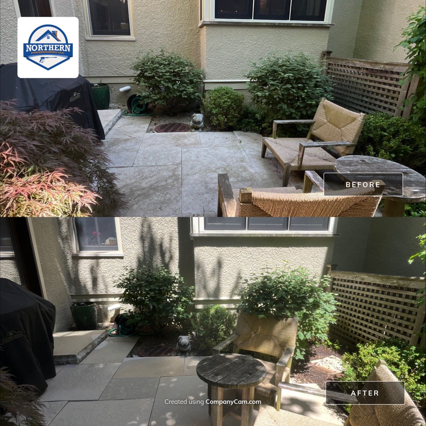 Natural Stone Surface Pressure Washing by Northern Power Washing LLC.