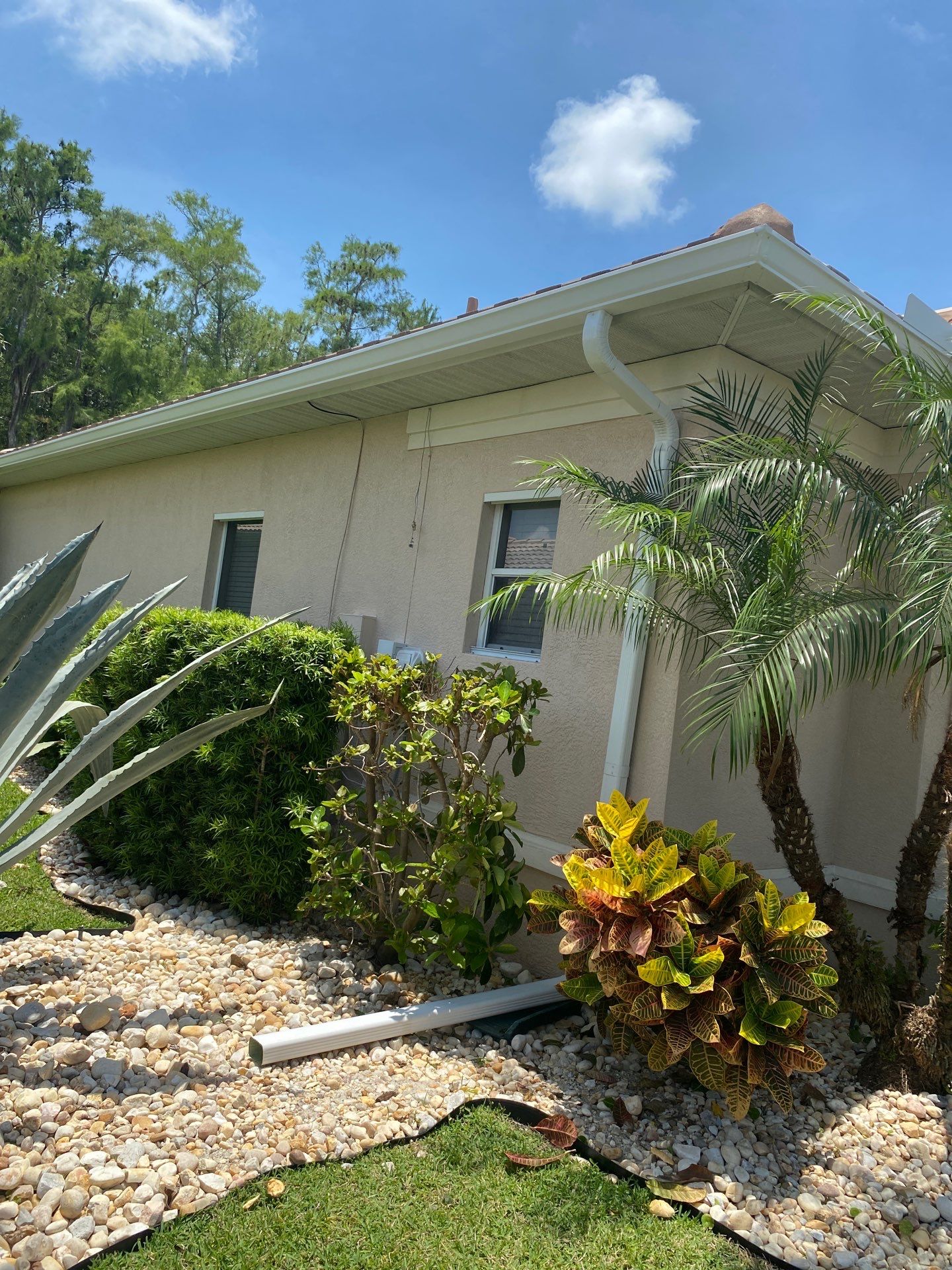 Seamless Gutter Upgrade Before & After in Bonita Springs FL by Gutter Professors