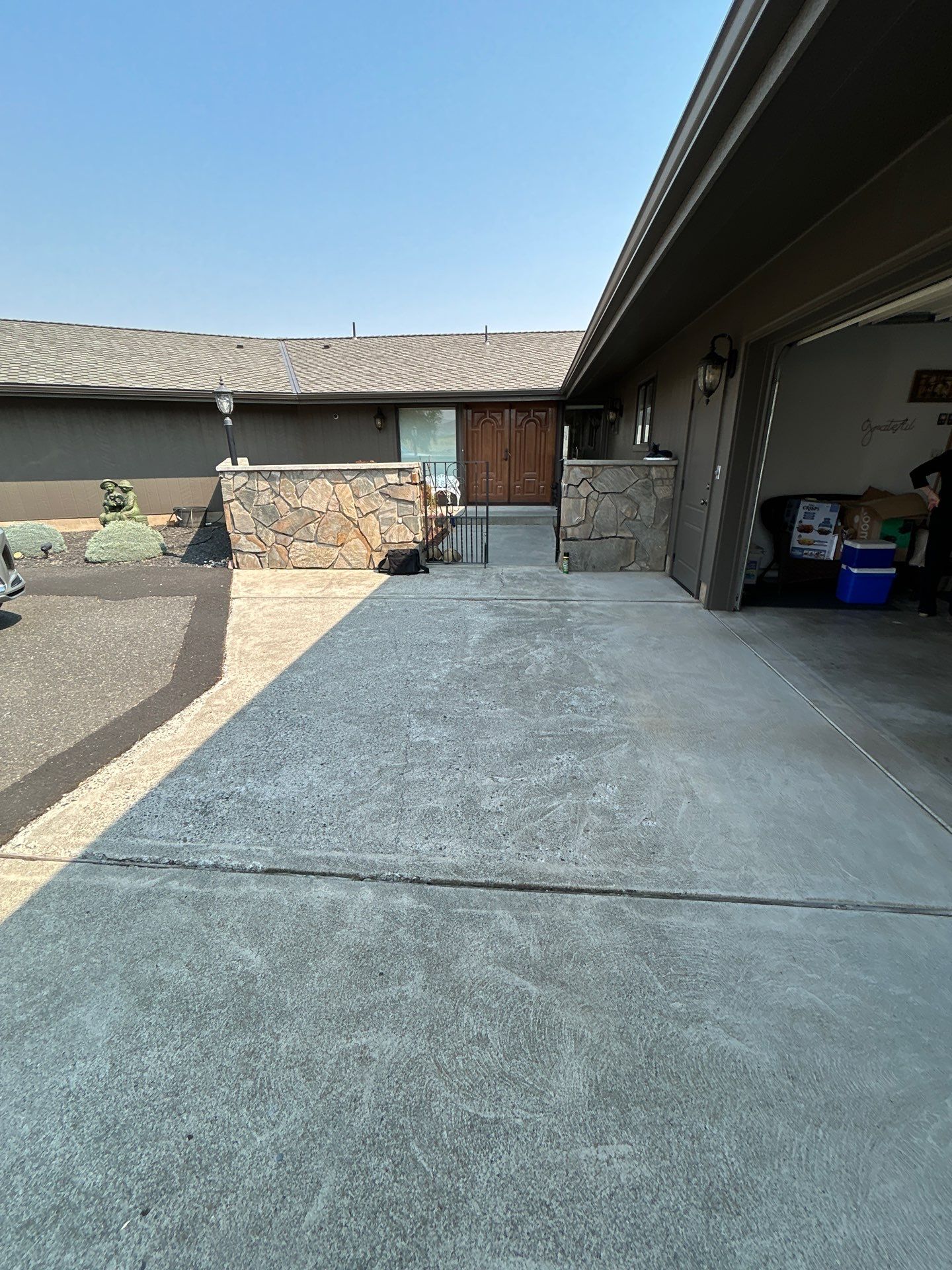 Garage and Entryway Concrete Coating Transformation in Clarkston Washington by Croc Coatings, LLC