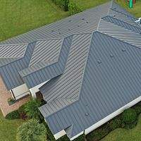 .032 Aluminum 1.5" Mechanical Seam Charcoal Gray 