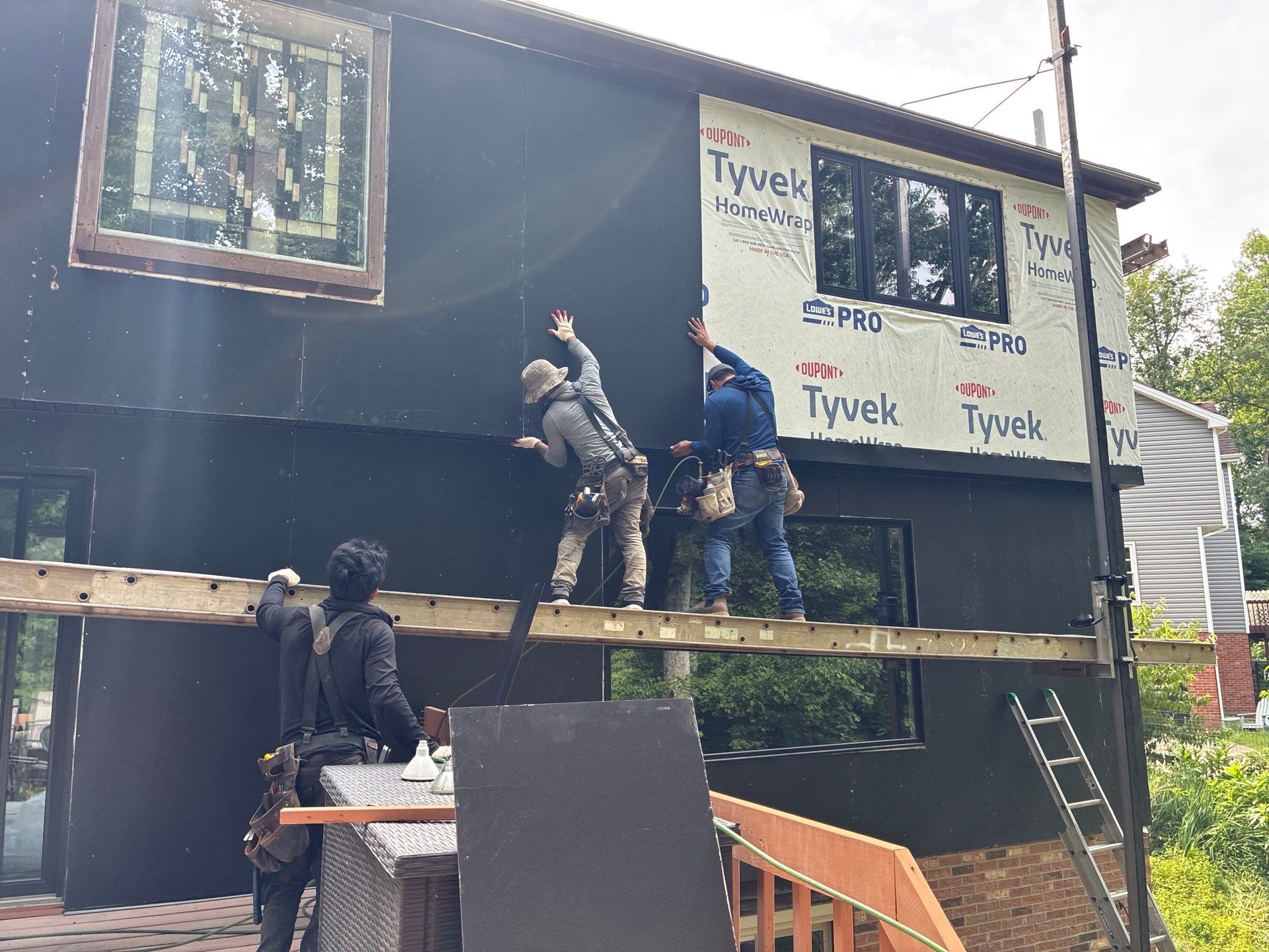 James Hardie Board and Batten Midnight Black Renovation in Wexford by Ideal Siding Pittsburgh
