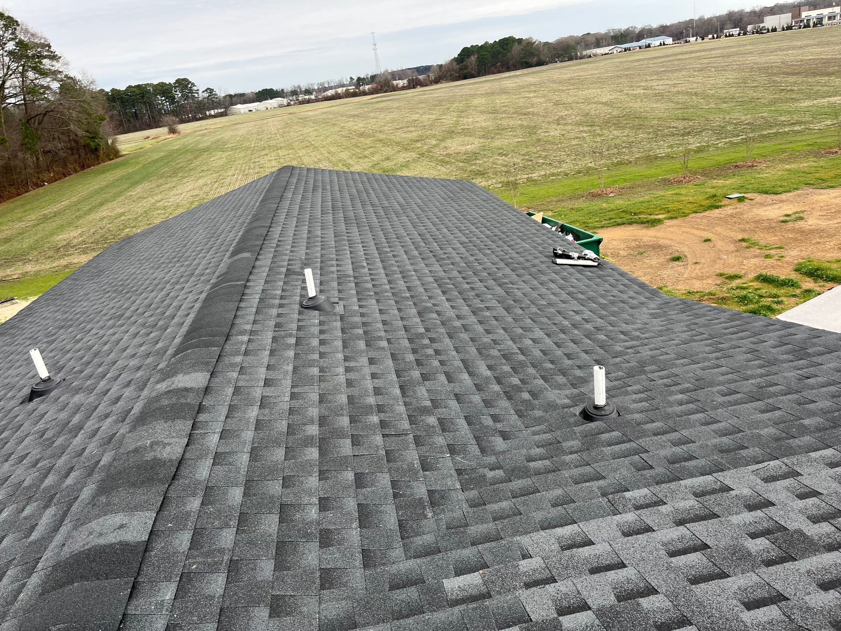 Custom Trex Covered Deck and Gabled Roof in Winterville by The Remodeling Company