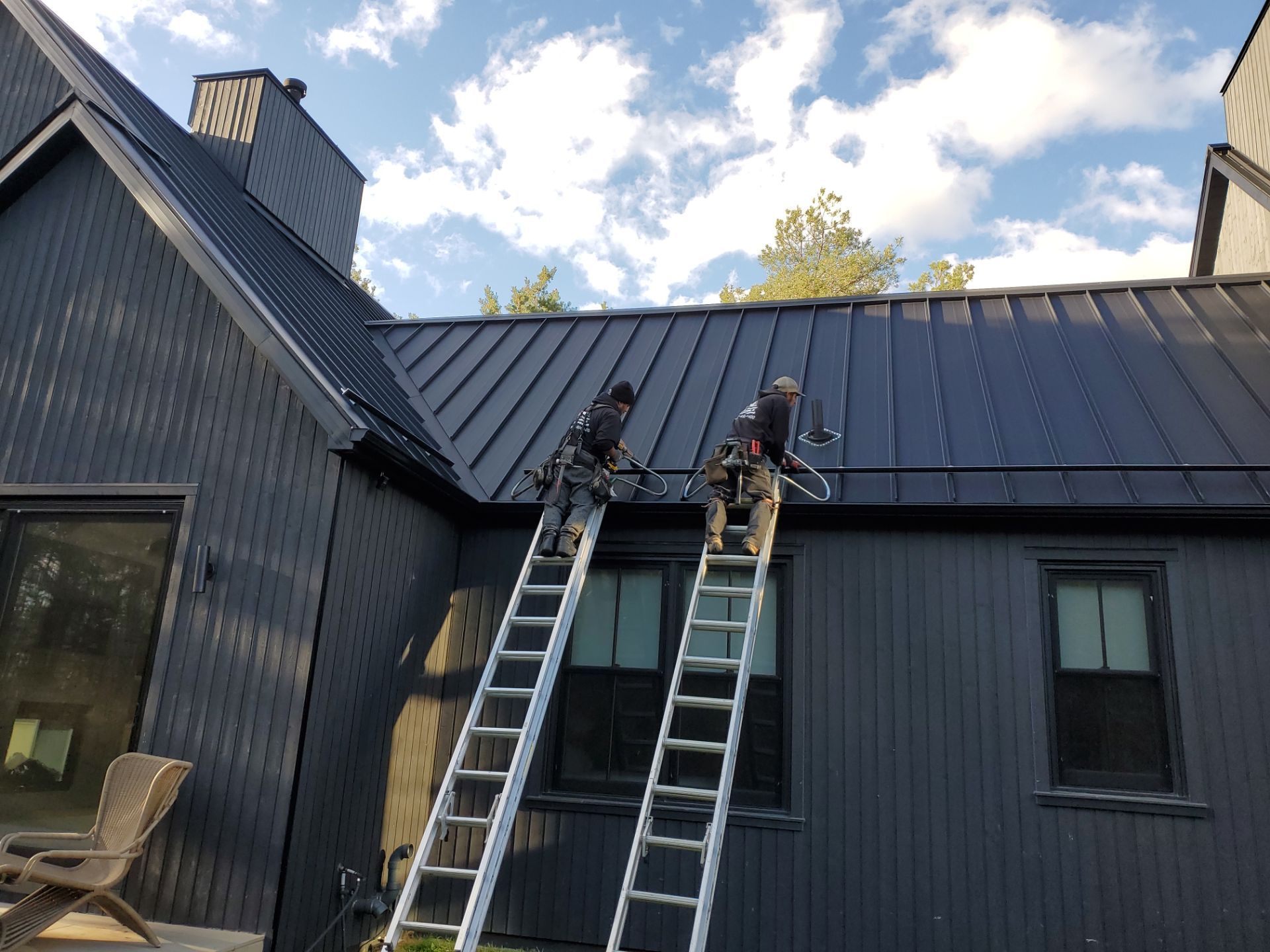 New Home Construction using 16" Standing Seam Panels by Jay Carter Roofing & Sheet Metal
