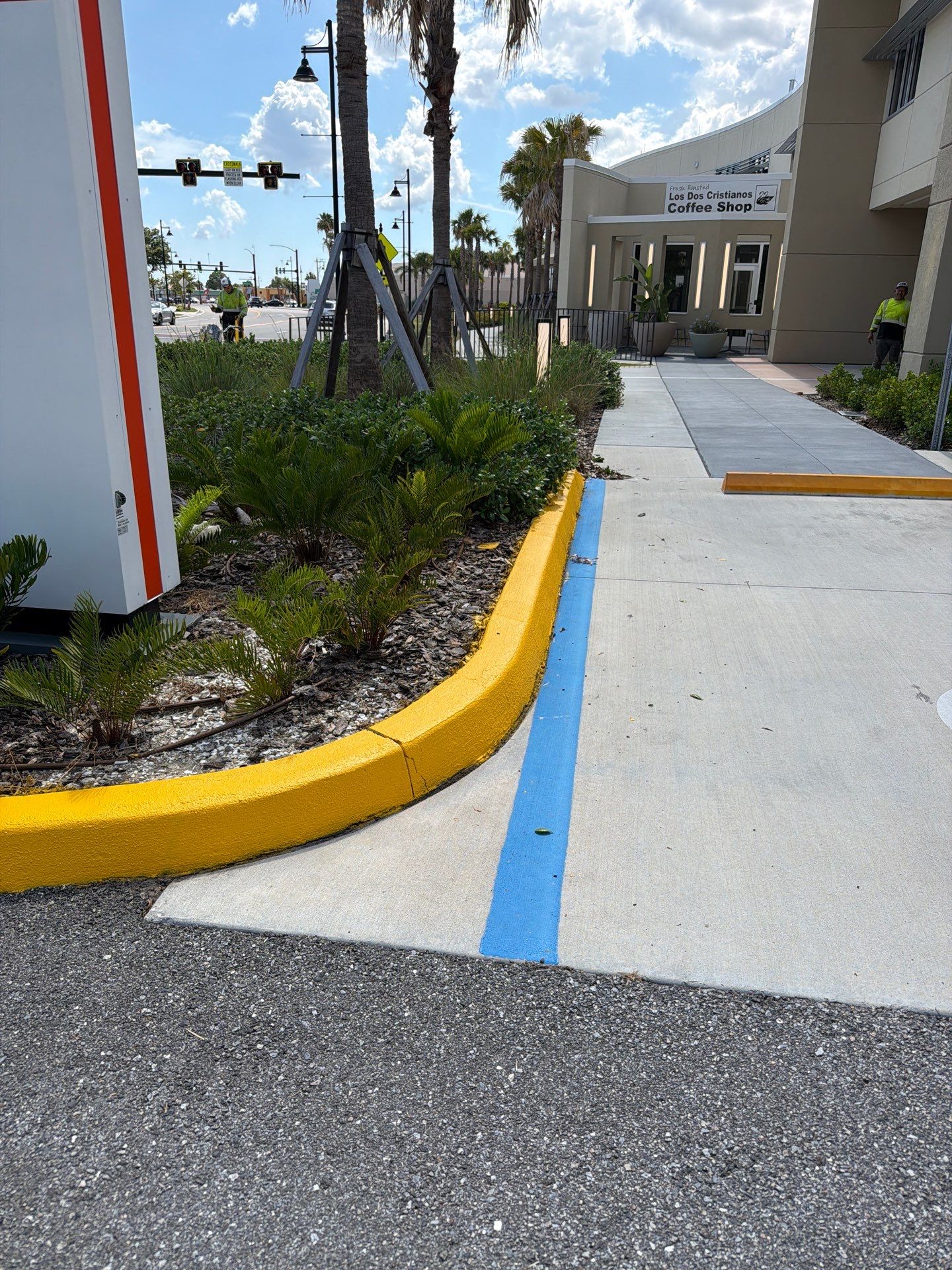 Sealcoating, Line Striping, Truncated Dome Installation - HCA Florida Fawcett Hospital by Everline Coatings & Services - Southwest FL