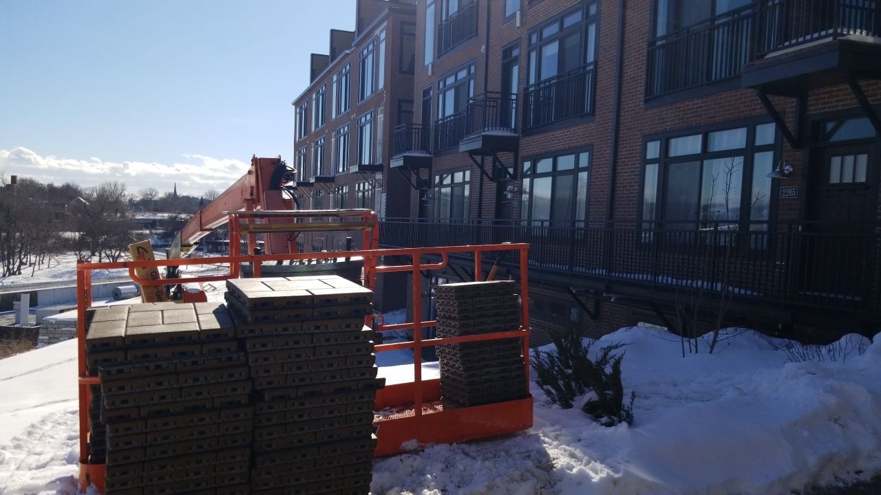 Paver install by Absolute Roofing and Construction