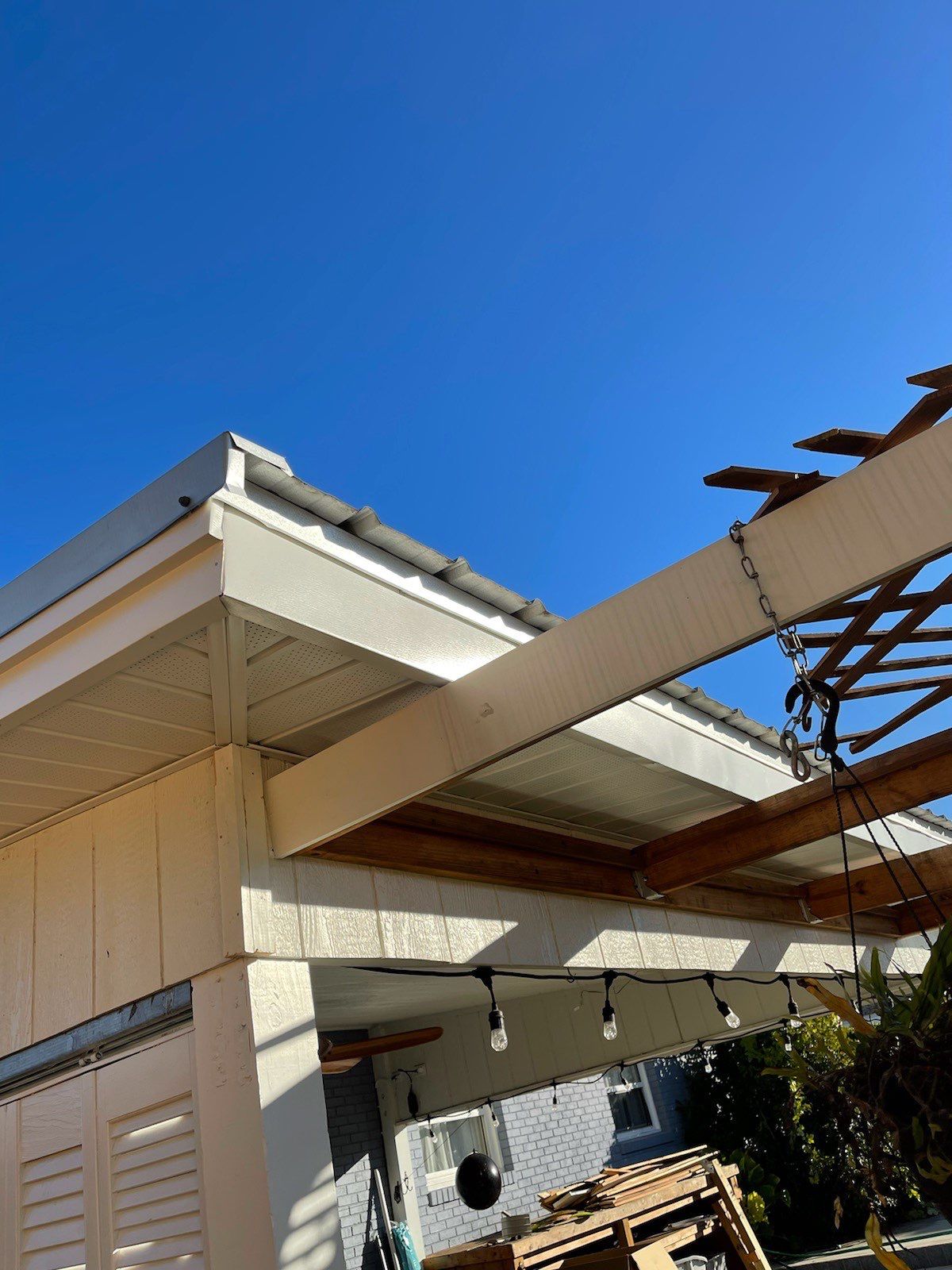 Gutter Installation using K-Style Seamless Gutters and Soffit and Fascia Replacement by Gutter Professors
