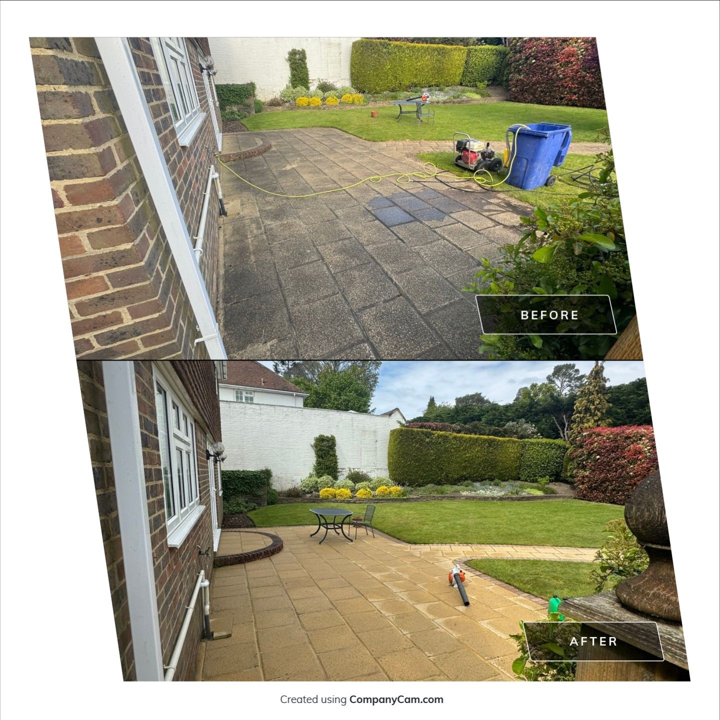 Patio Area Spring Clean using honda 21 ltr/min by Ges Exterior Cleaning ltd