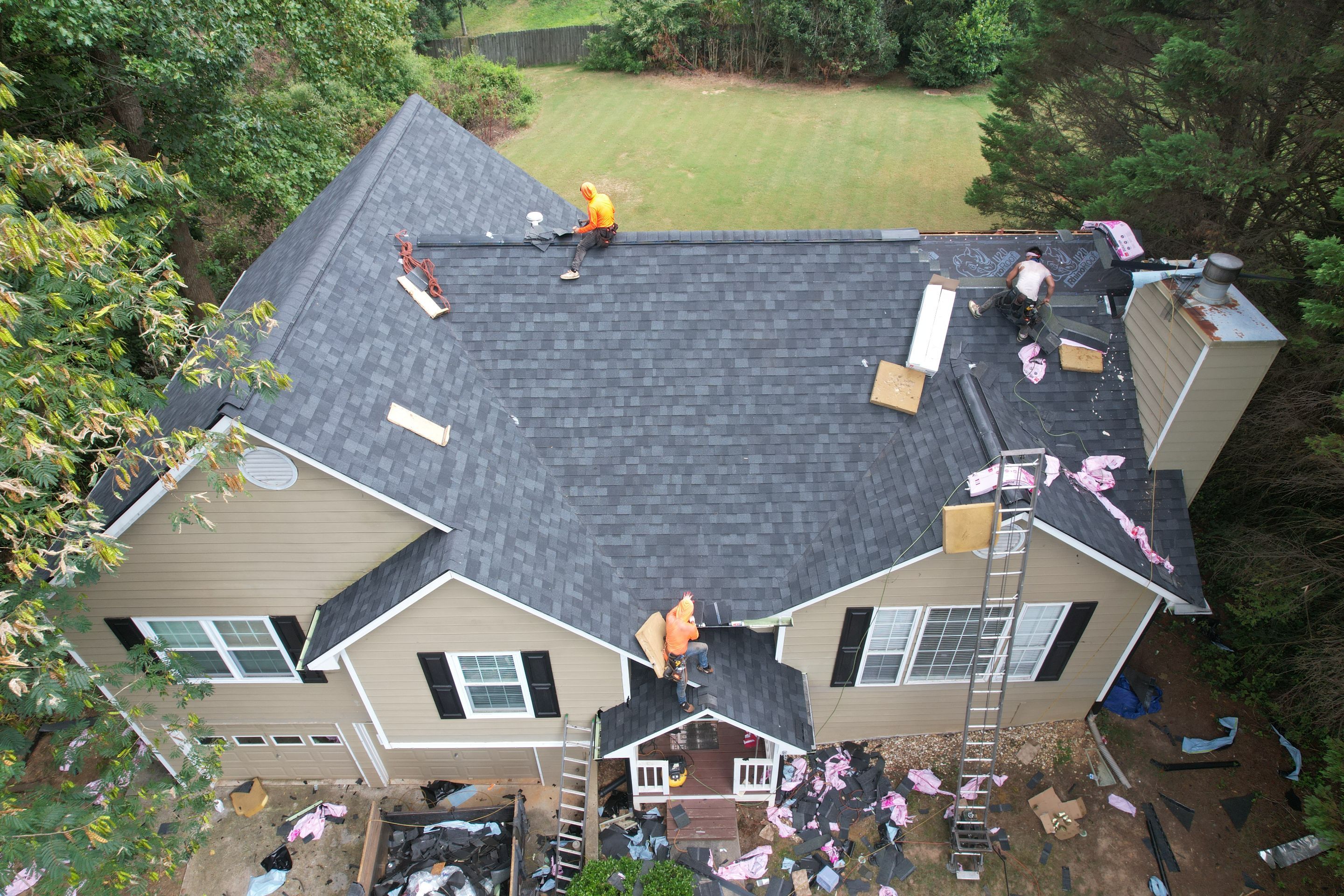 Residential Roof Replacement using Owens Corning Onyx Black by Inspector Roofing and Restoration