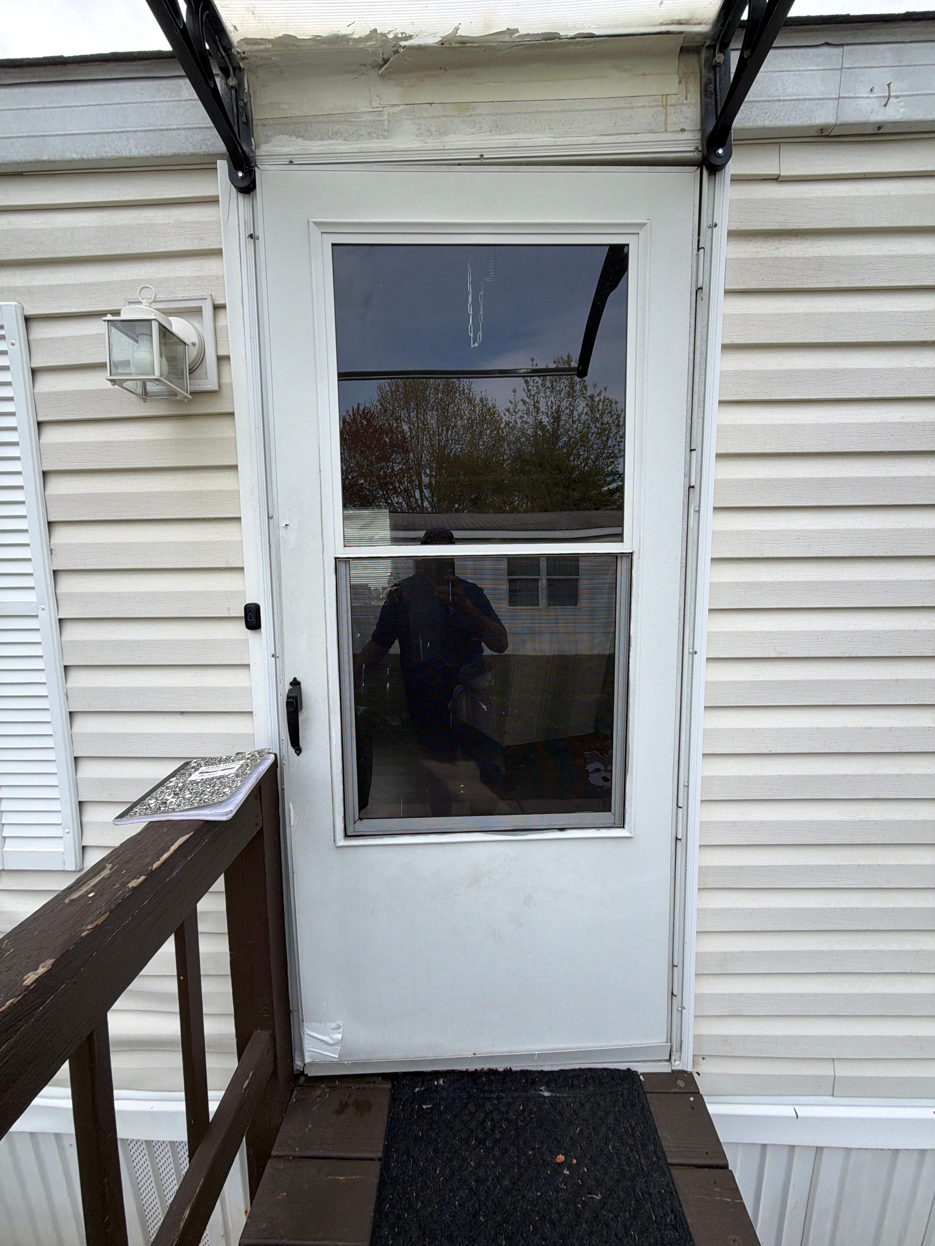 White Storm Door Installation & Entryway Upgrade – Bear, DE by Laser Focused Solutions LLC