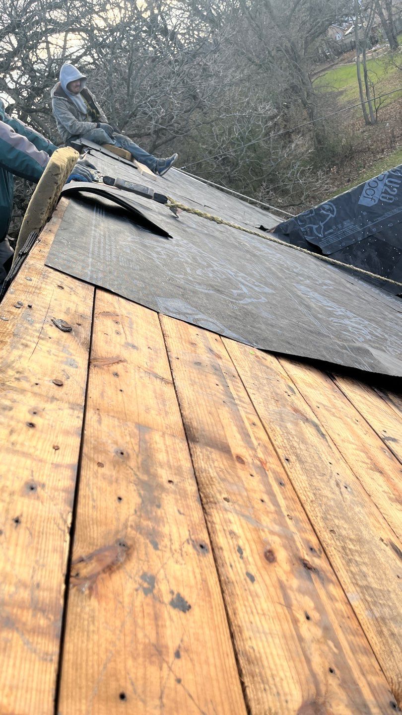 Slate Roof Removal using Atlas Storm Master Slate by Total Exteriors