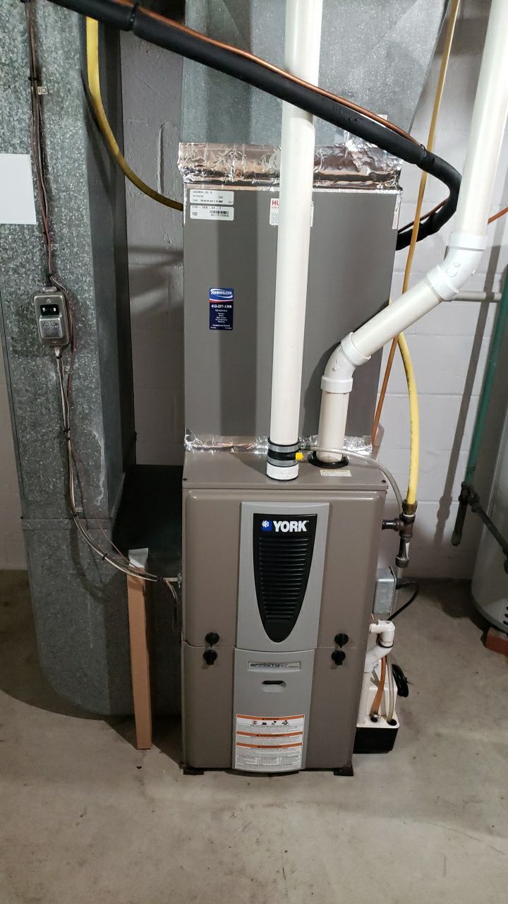 HVAC Heat Pump w/ Dual Fuel Hybrid using Amana S-Series Heat Pump, Amana Modulating Variable 98% efficient Furnace by Sureway Comfort John Wilcox Plumbing Heating Cooling