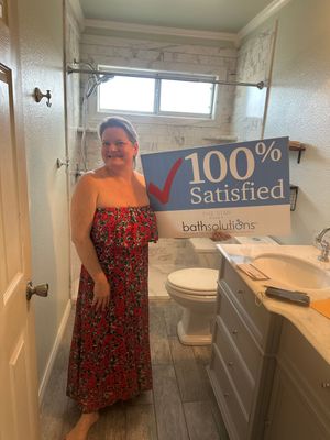 Tub to Walk in Shower and new vanity in Kyle