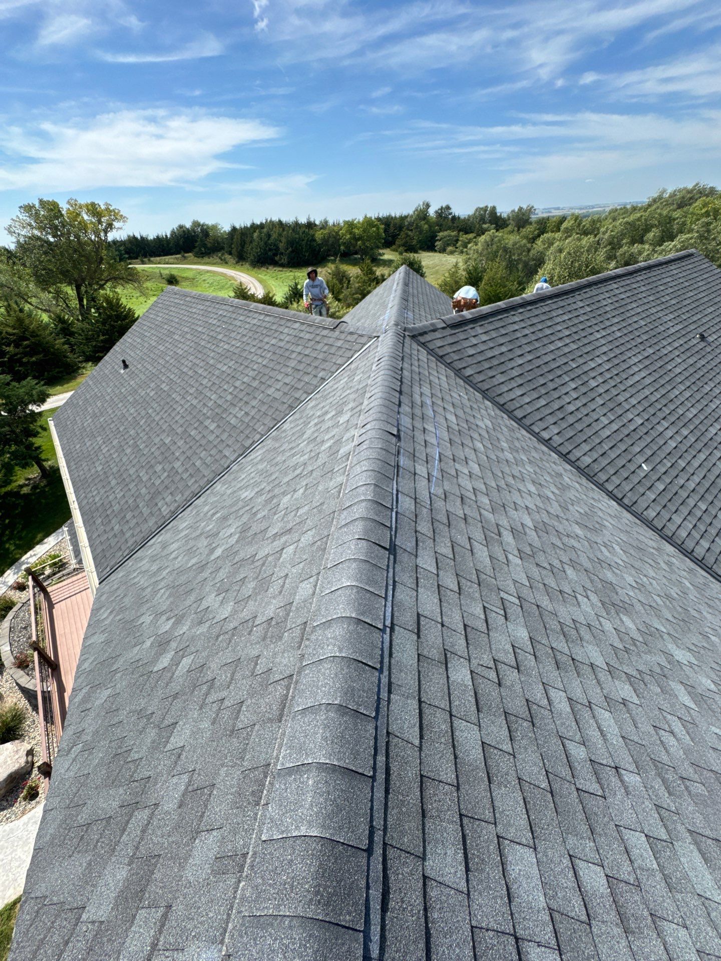 Roof Replacement with Ridge Vent and New Soffit in West Point, NE by Crows Roofing LLC