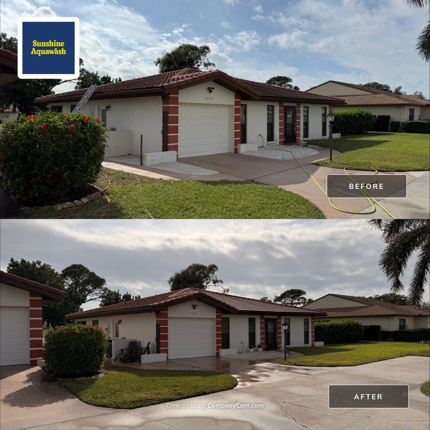 Neighboring Tile Roof Cleanings in Vivienda at Bradenton I – Bradenton, FL by Sunshine AquaWash