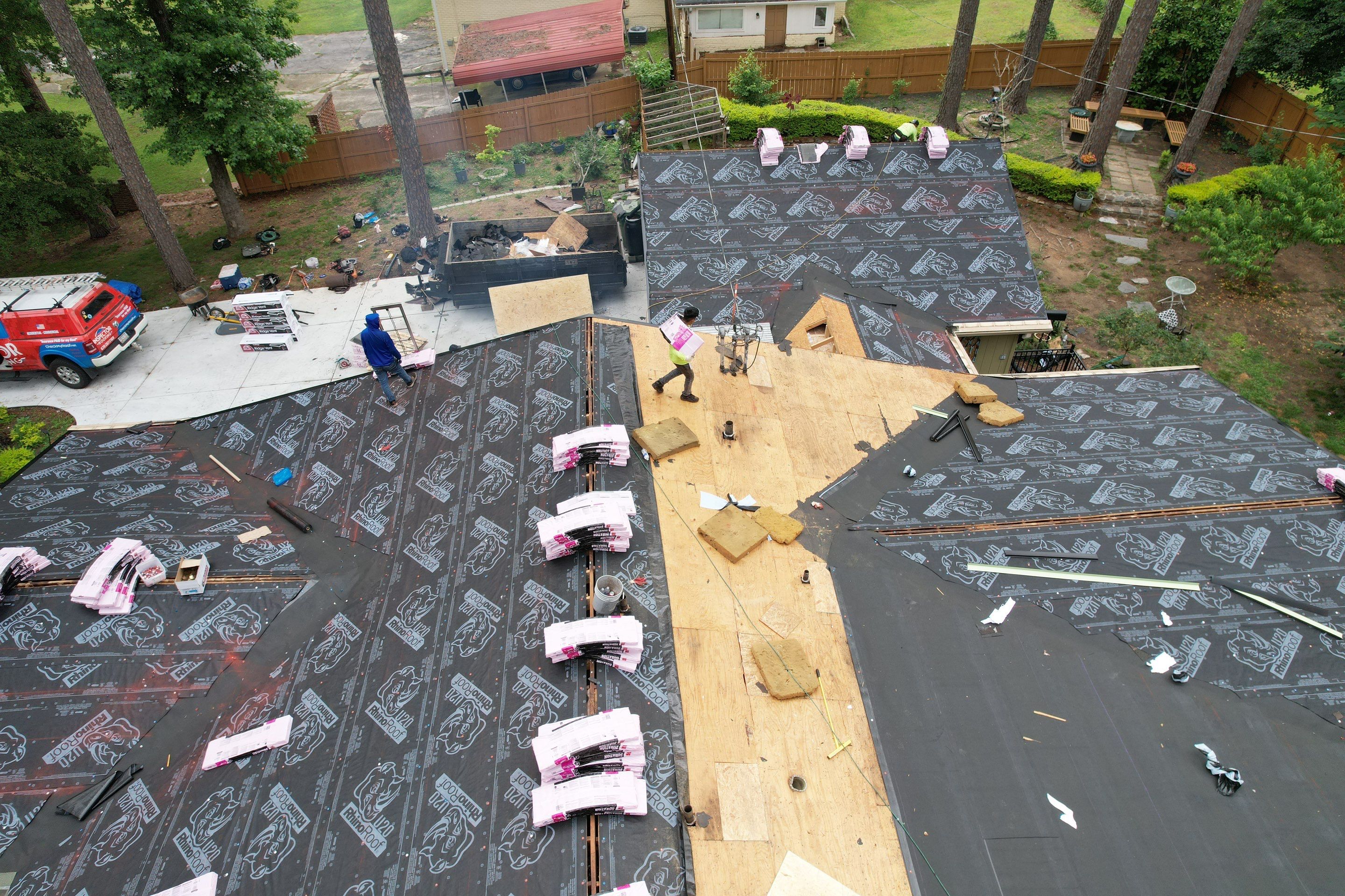 Residential Roofing Installation using Owens Corning by Inspector Roofing and Restoration