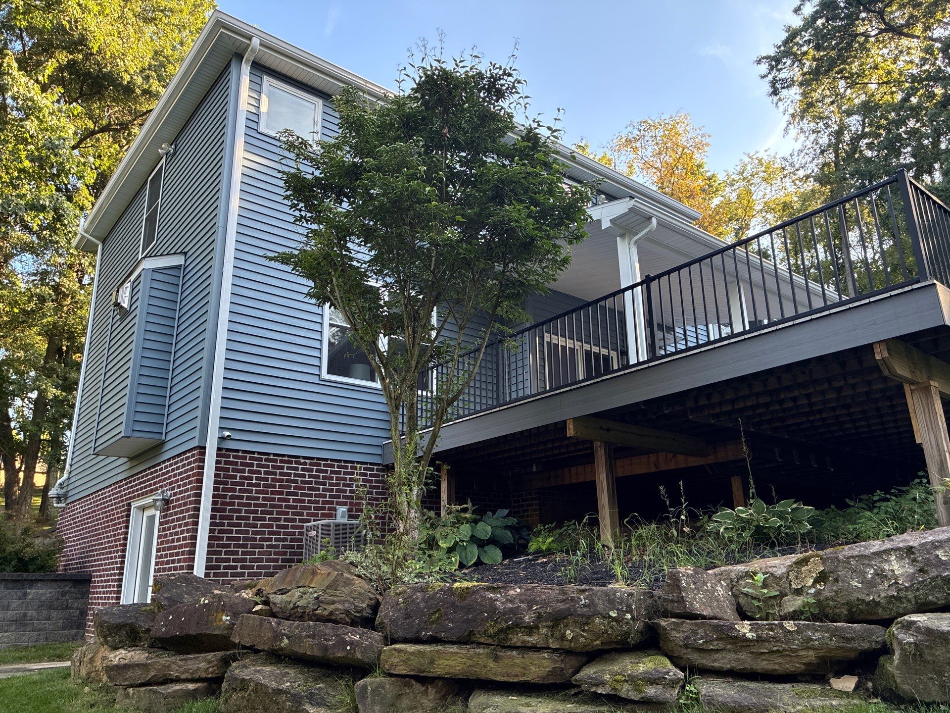 Full House Siding Renovation with English Wedgewood Vinyl in Gibsonia by Ideal Siding Pittsburgh