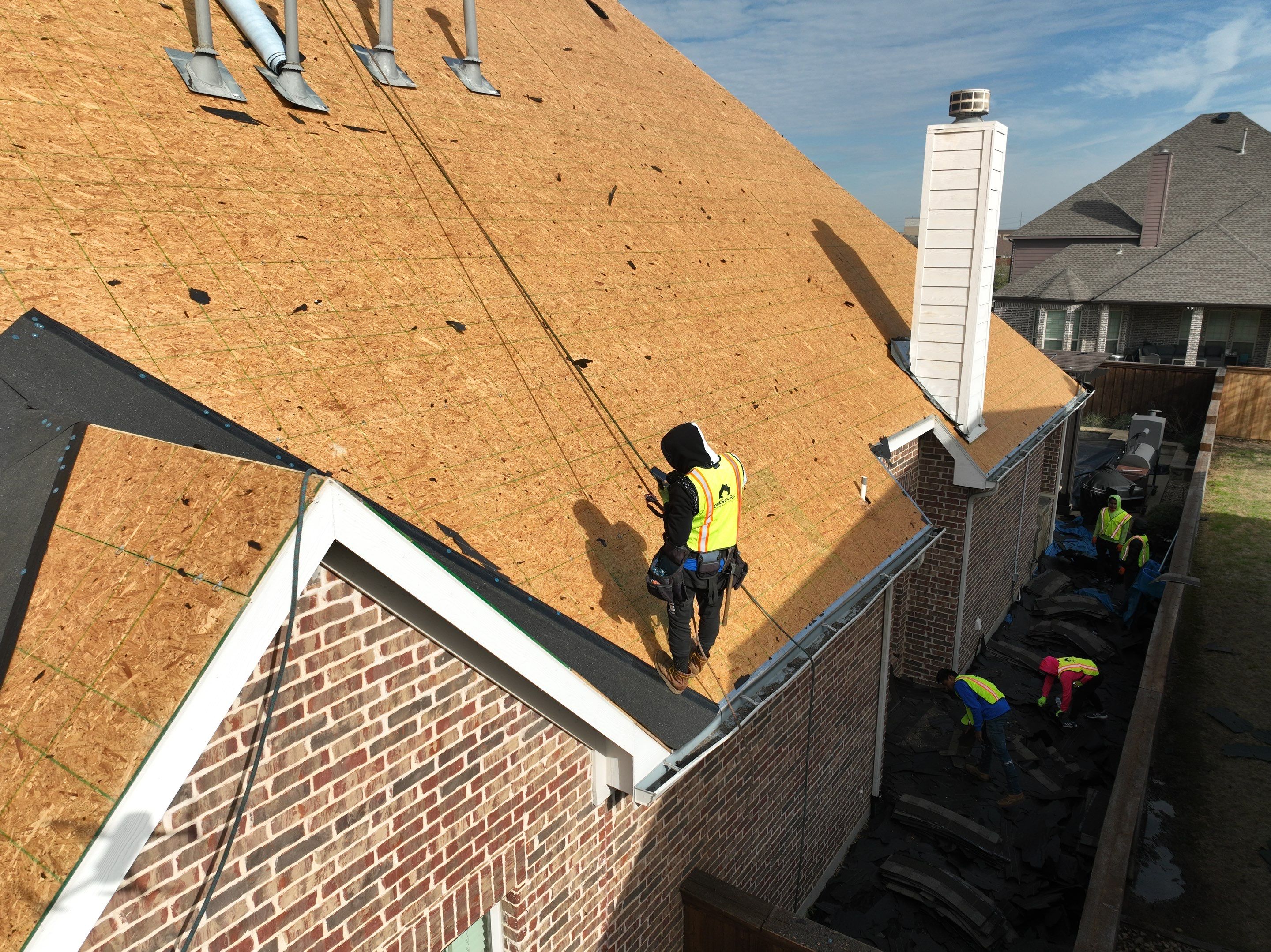Residential Roofing Installation using CertainTeed Landmark MaxDef Weathered Wood by OneSource Roofing and Restoration
