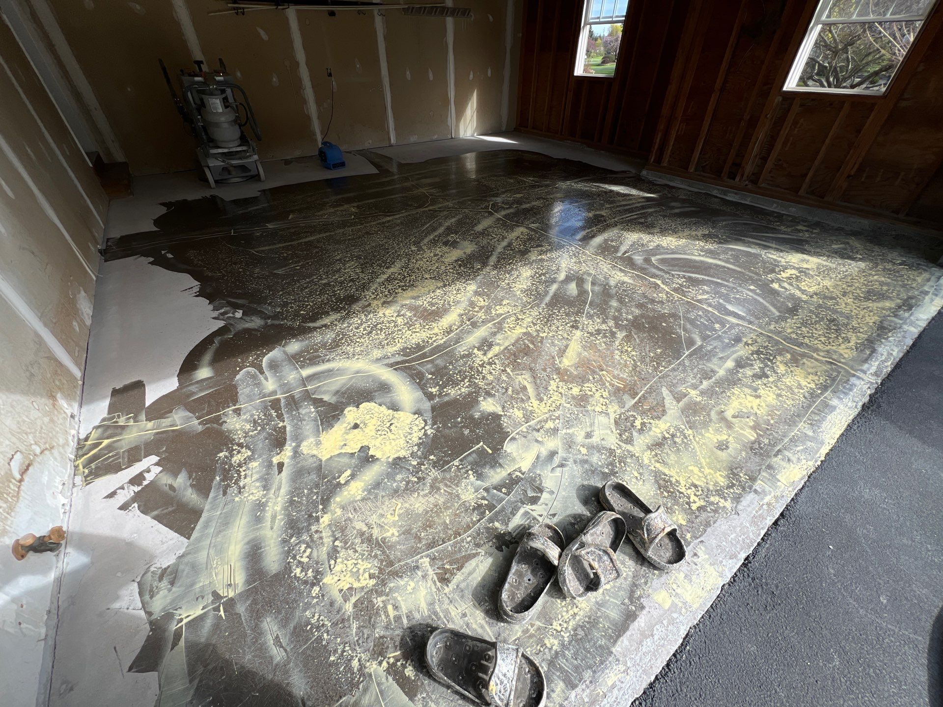 Silverado garage floor coating  by NG Masonry & Construction LLC