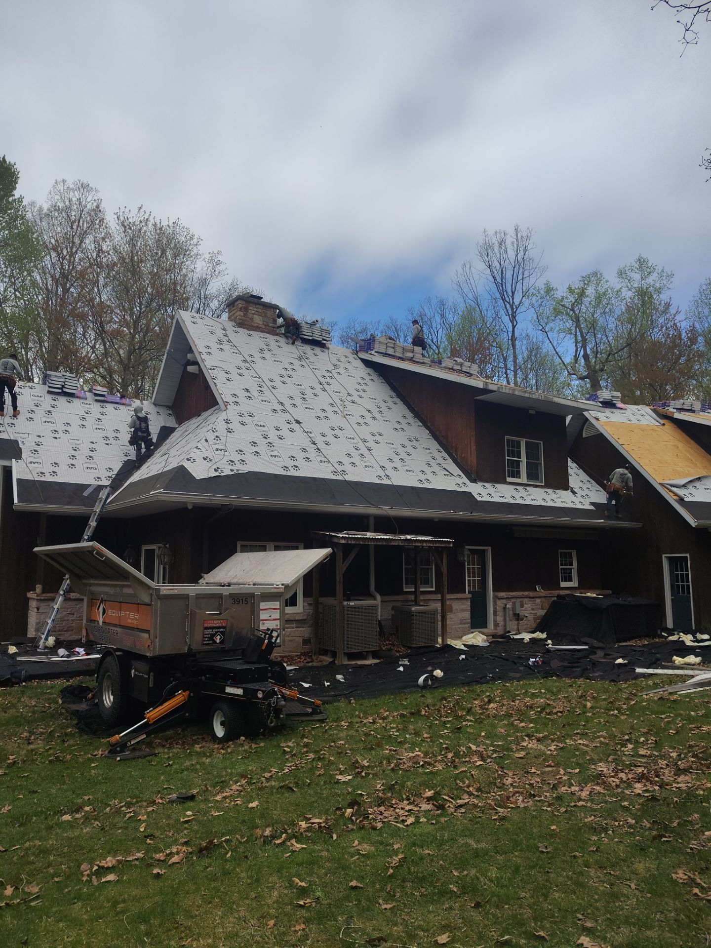 Roofing Installation using Gaf Hdz Architectural Shingle -Barkwood by Teflon Roofing