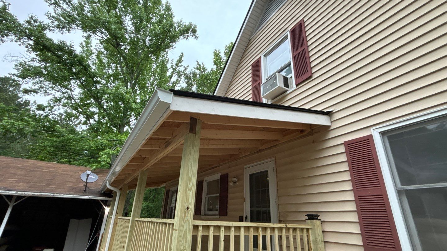 Roof Replacement and cover porch by Deerfield Roofing LLC