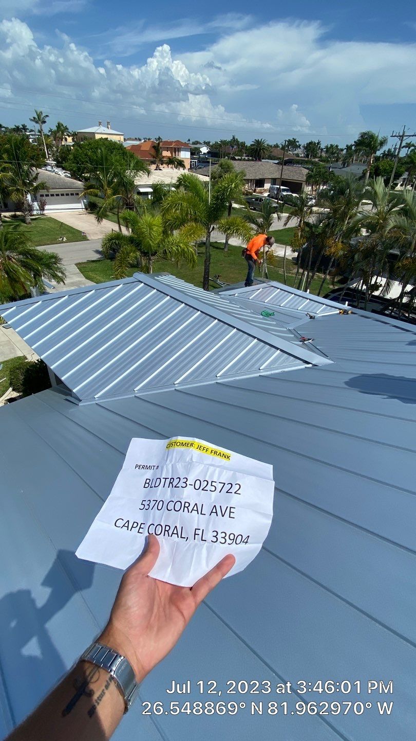 Residential Roofing Installation using Standing Seam Metal by Protek Roofing Heating Air & Solar
