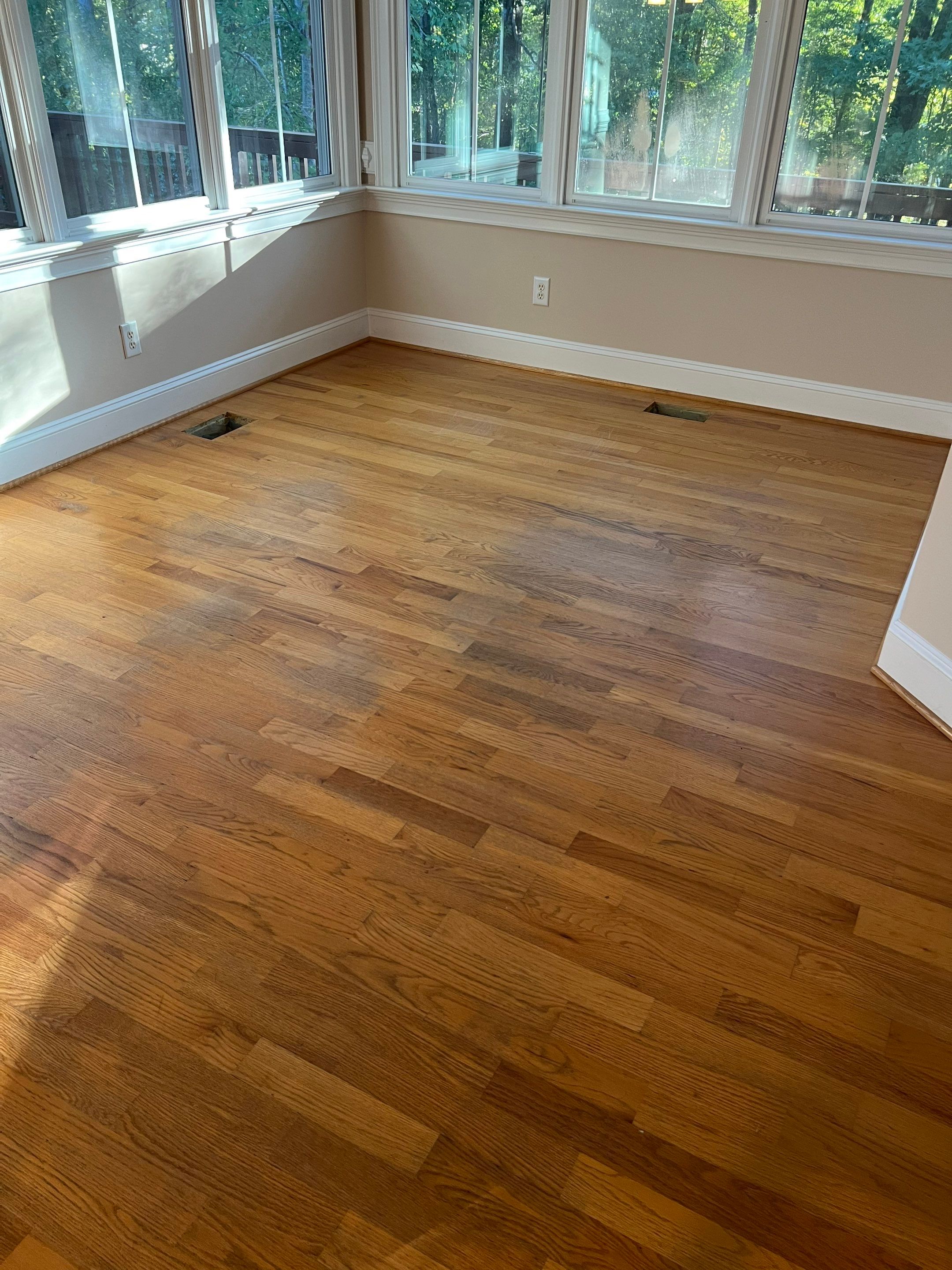 A beautiful refinishing project in The Oaks, Chapel Hill by Accent Custom Floors