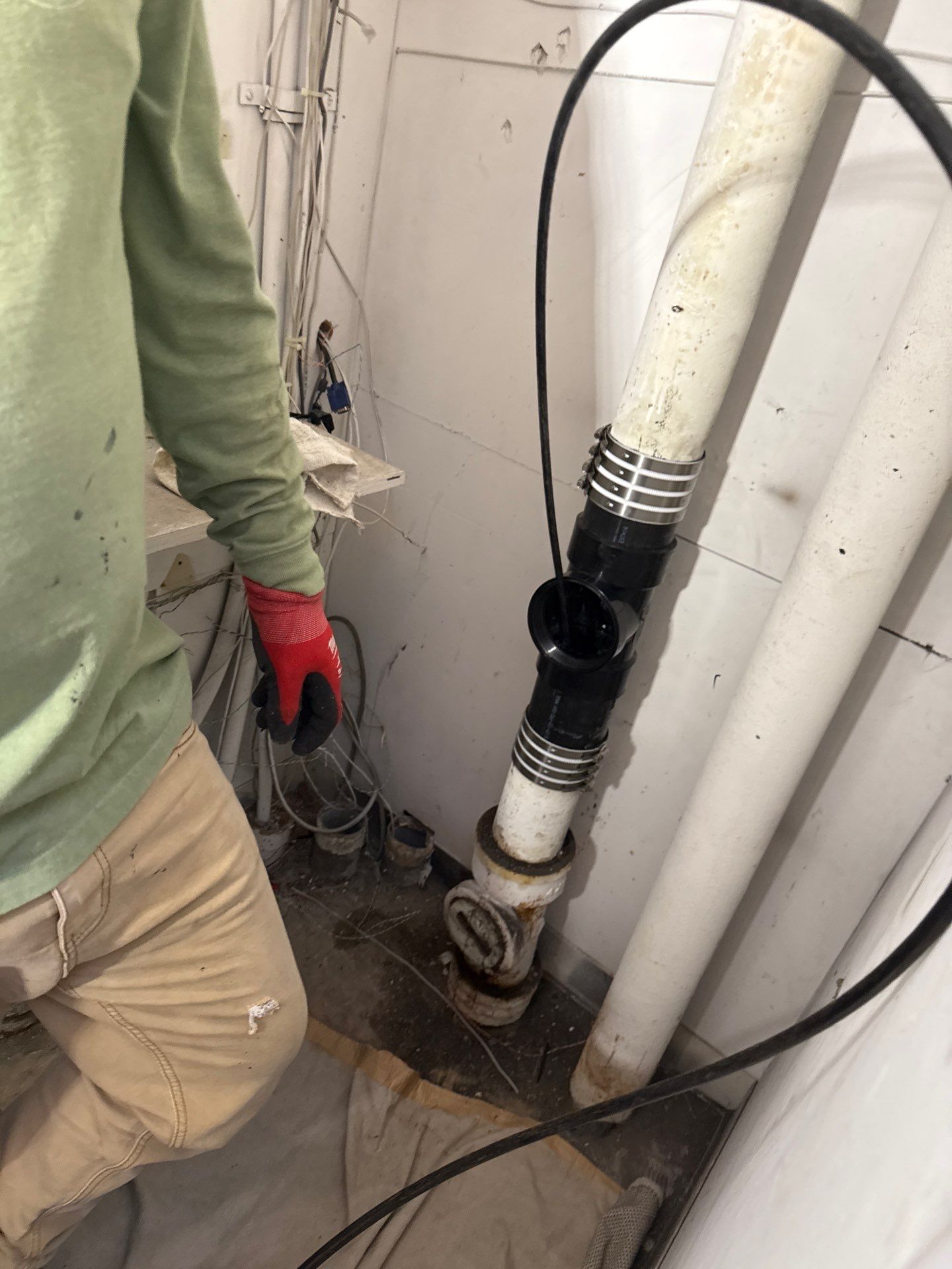 Installing New Piping and Tested Water Flow. by Us Plumbing