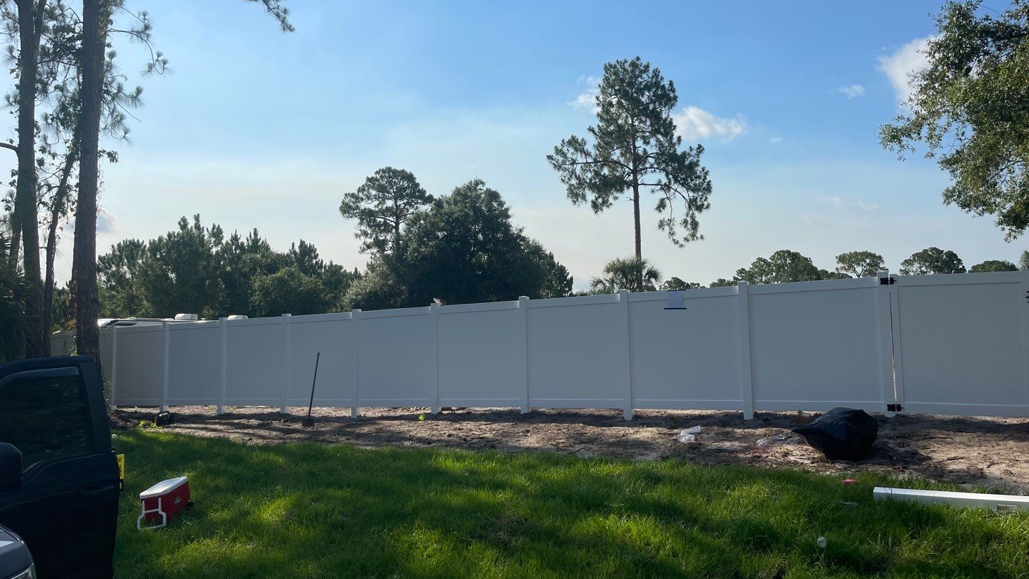 North Port, FL 6 ft. Tall White Vinyl Privacy Fence  by Asap fence and gates, LLC