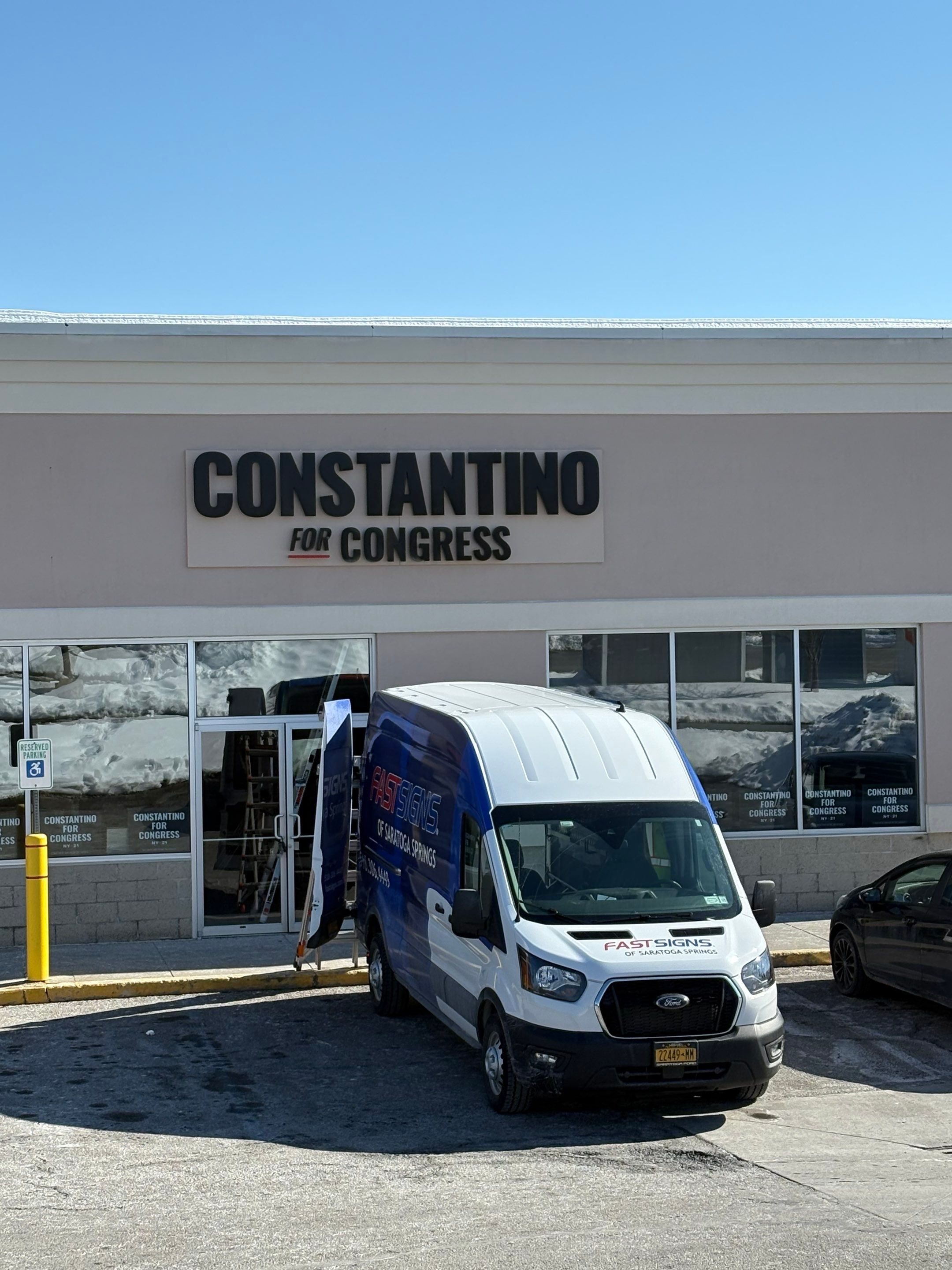 Constantino for Congress Dimensional Sign Installation in Glens Falls by FASTSIGNS of Saratoga Springs
