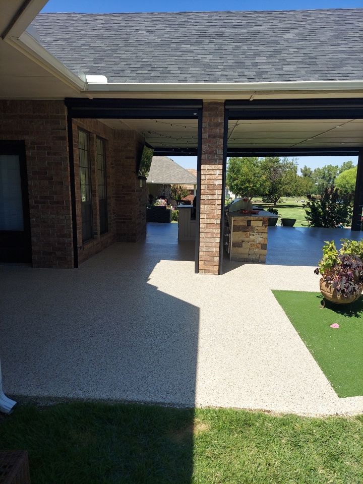 Porch Coating Installation with Driftwood by Copperhead Coatings