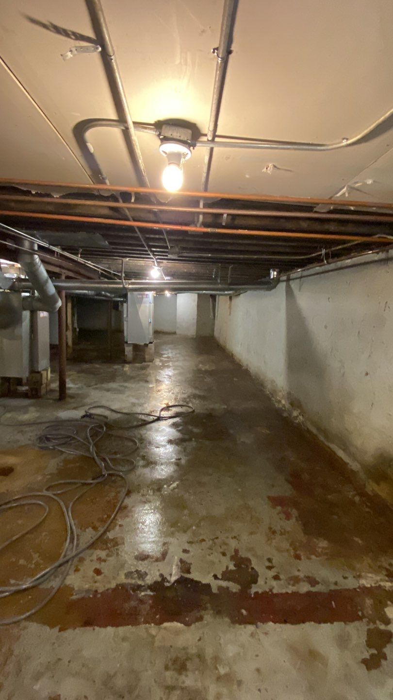 Overhead Sewage Pipe Burst by Chicagoland Water Medics