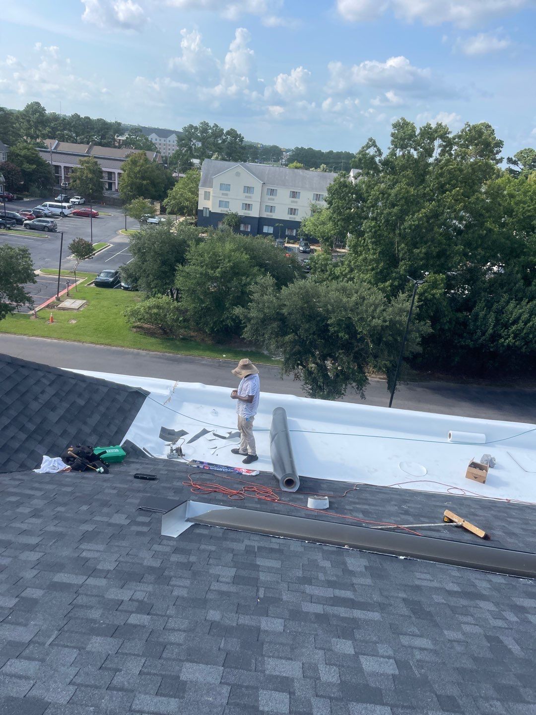 Commercial Roofing Installation using Roof Replacement by American Roofing & Construction LLC