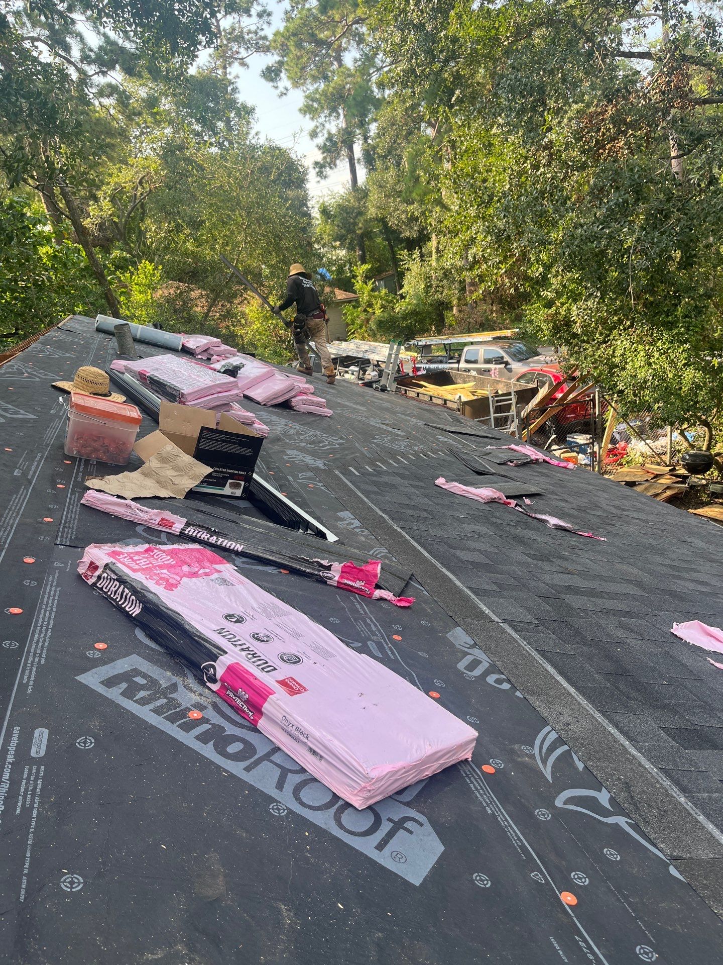 Residential Roofing Installation using Owen's Corning Duration (Lifetime) Shingles by Roof Repair Company