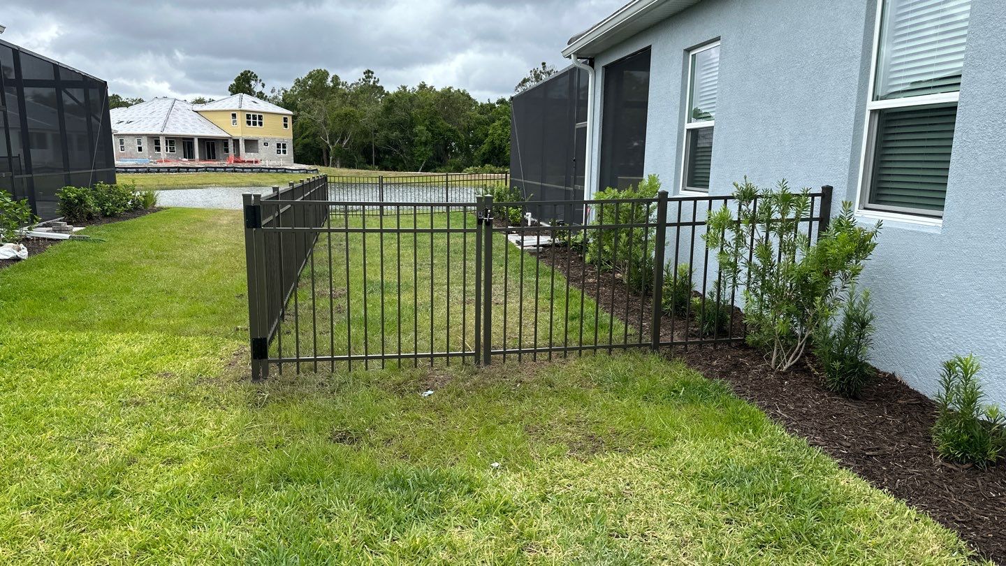 Aluminum Fence Installation using Black 3 Rail Aluminum Fence by Asap fence and gates, LLC