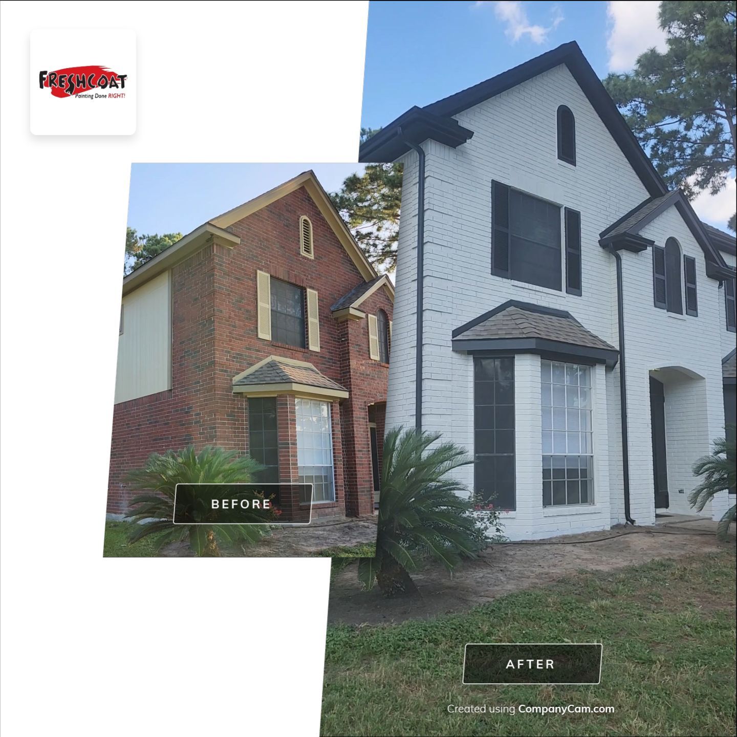 Brick Home Transformation by Fresh Coat Painters of NW Houston