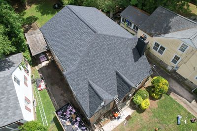 Residential Roof Replacement using Owens Corning Trudef Twilight Black