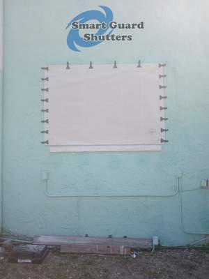 Hurricane Fabric in White by Smart Guard Shutters
